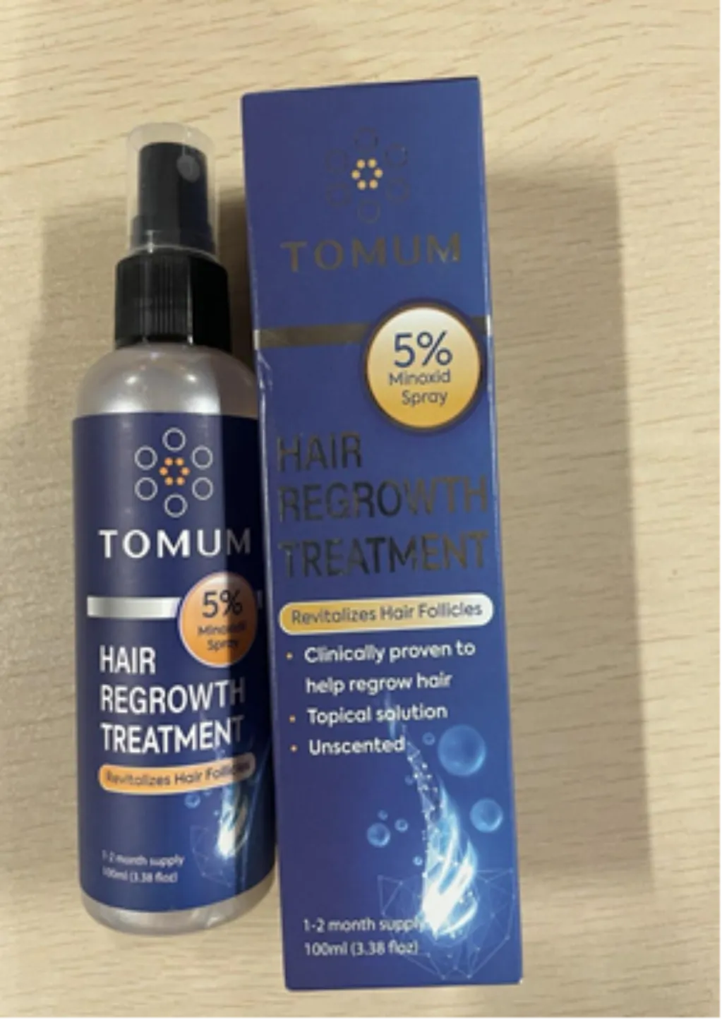 Tomum Minoxidil Hair Growth Treatment Spray Bottles