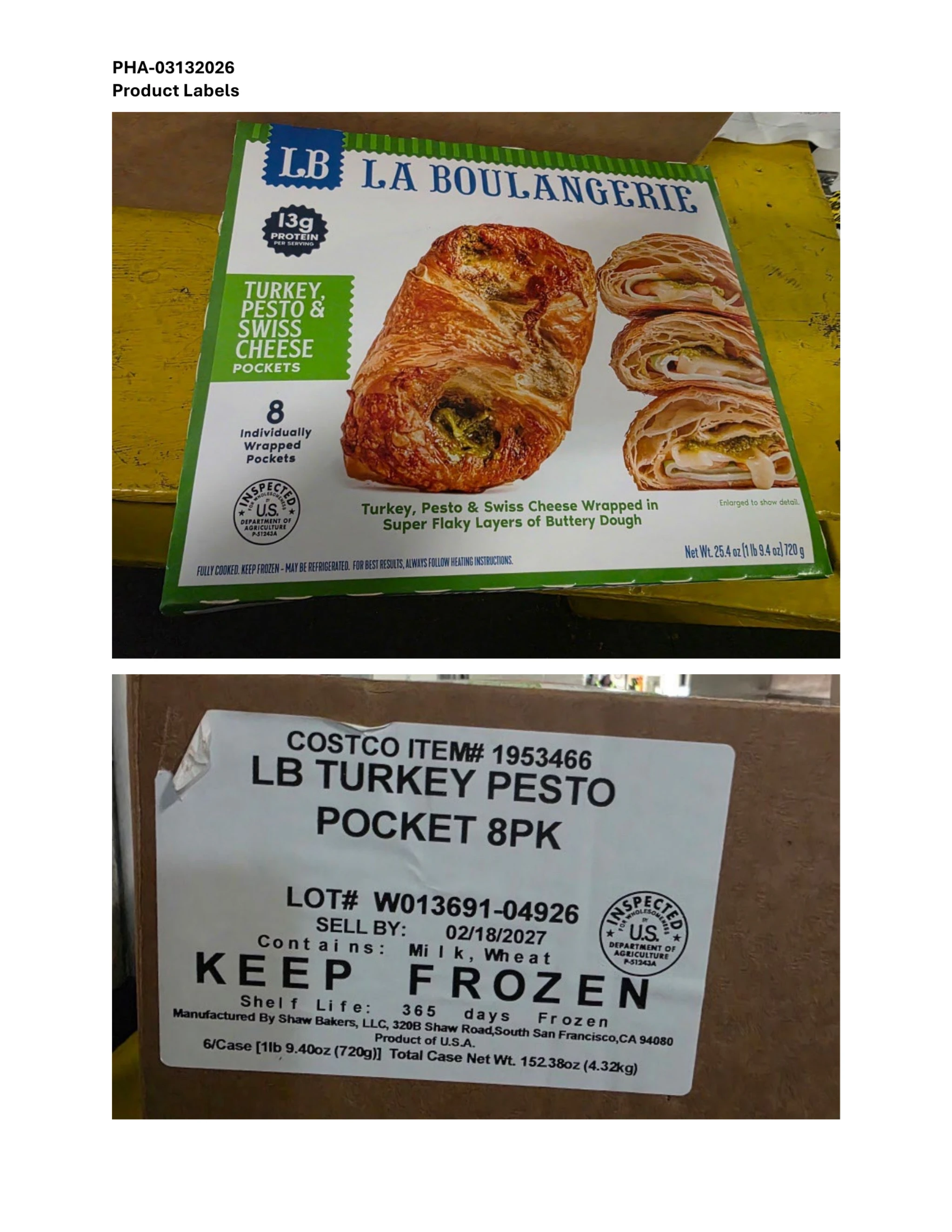 La Boulangerie Turkey Pesto & Swiss Cheese Pockets