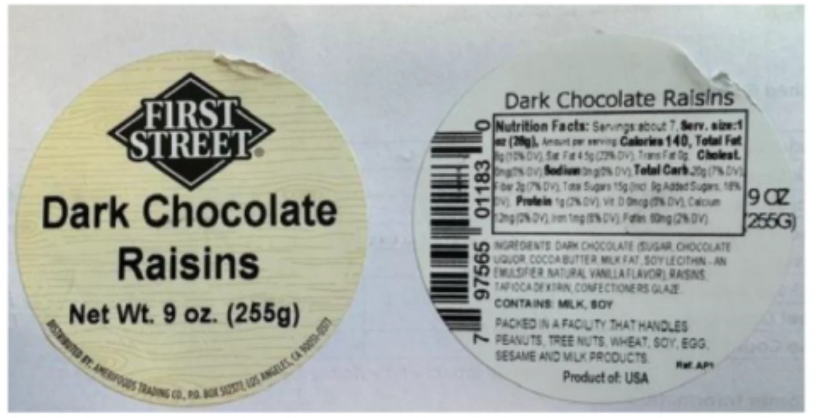 First Street Dark Chocolate Raisins