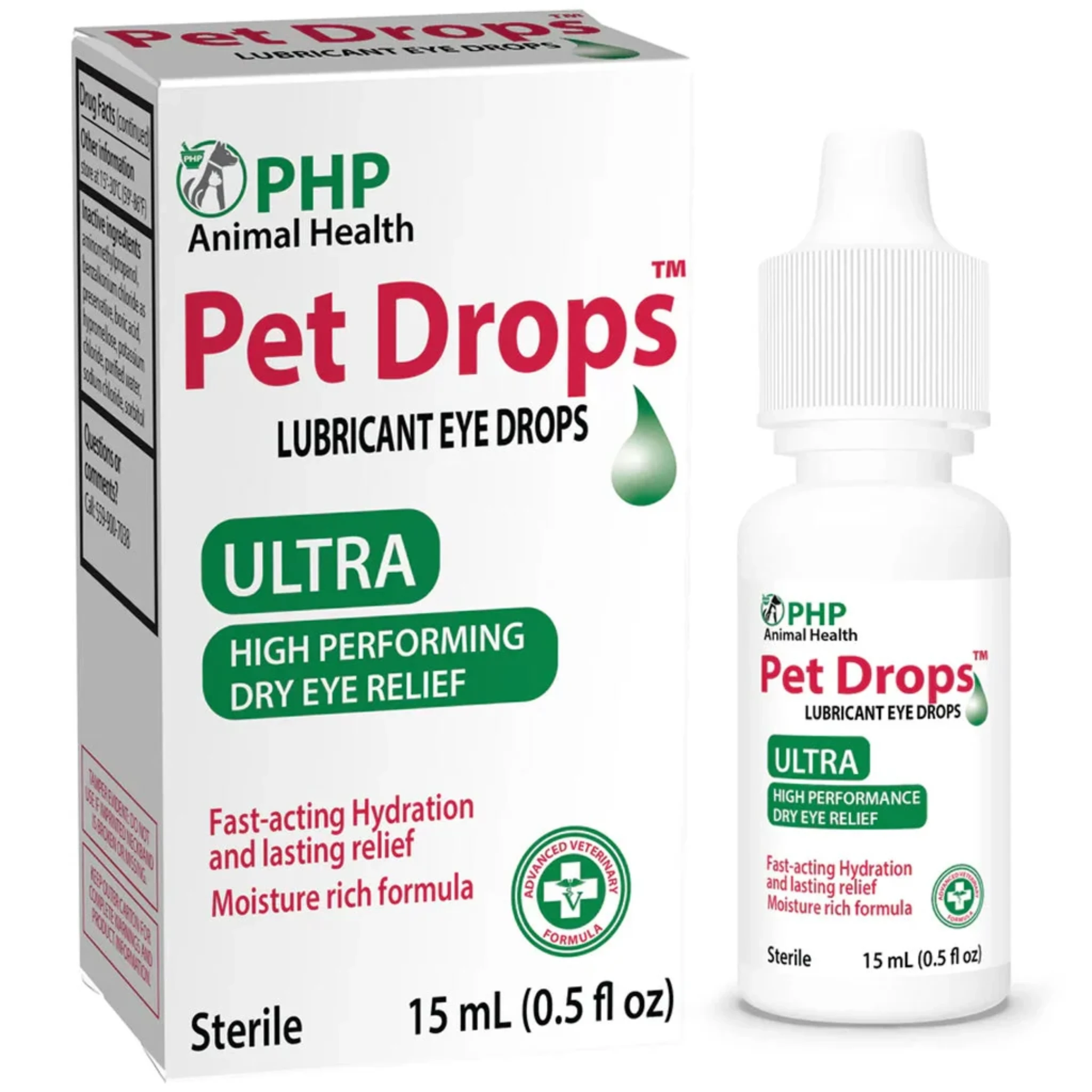 PHP Animal Health Pet Drops Lubricant Eye Drops