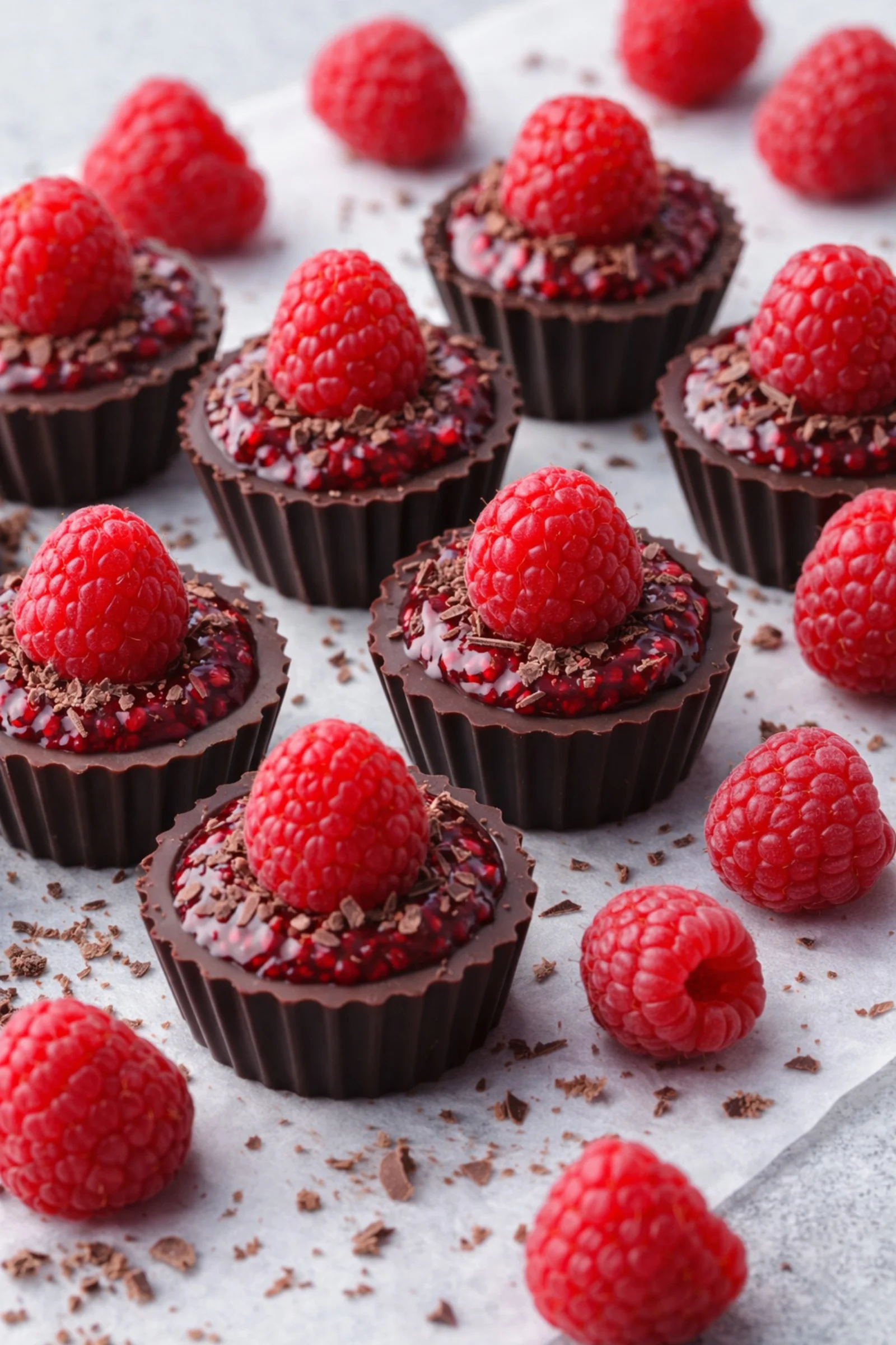Karns Foods Mini Dark Chocolate Raspberry Cups