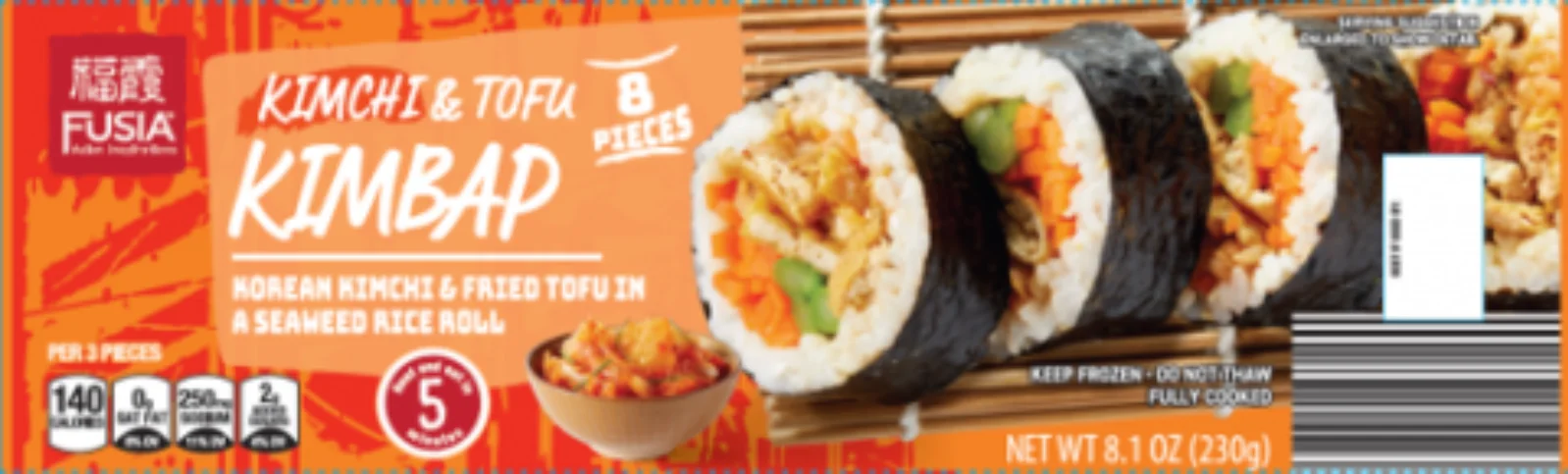 Fusia Asian Inspirations Kimchi & Tofu Kimbap