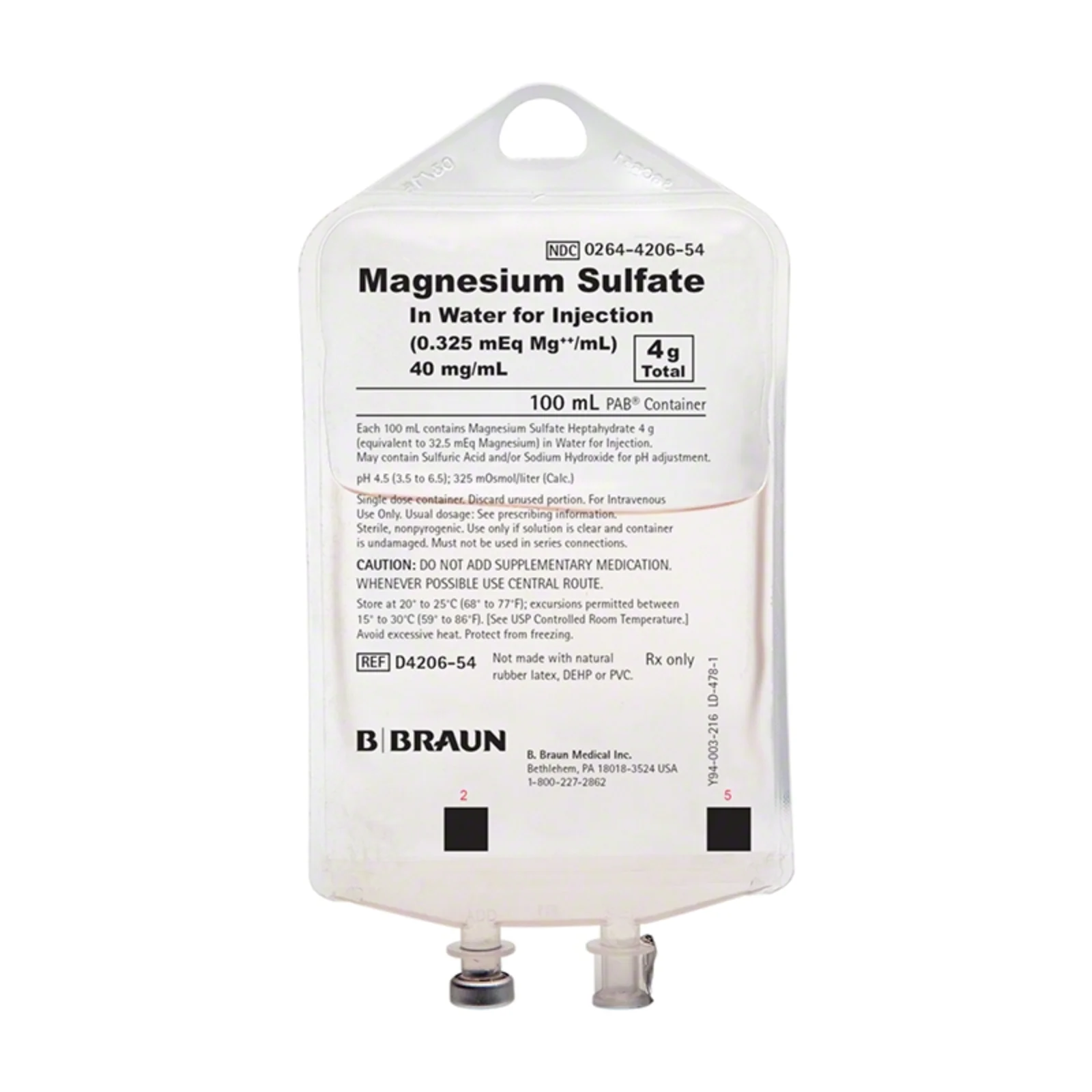 Magnesium Sulfate in Water for Injection IV Bag