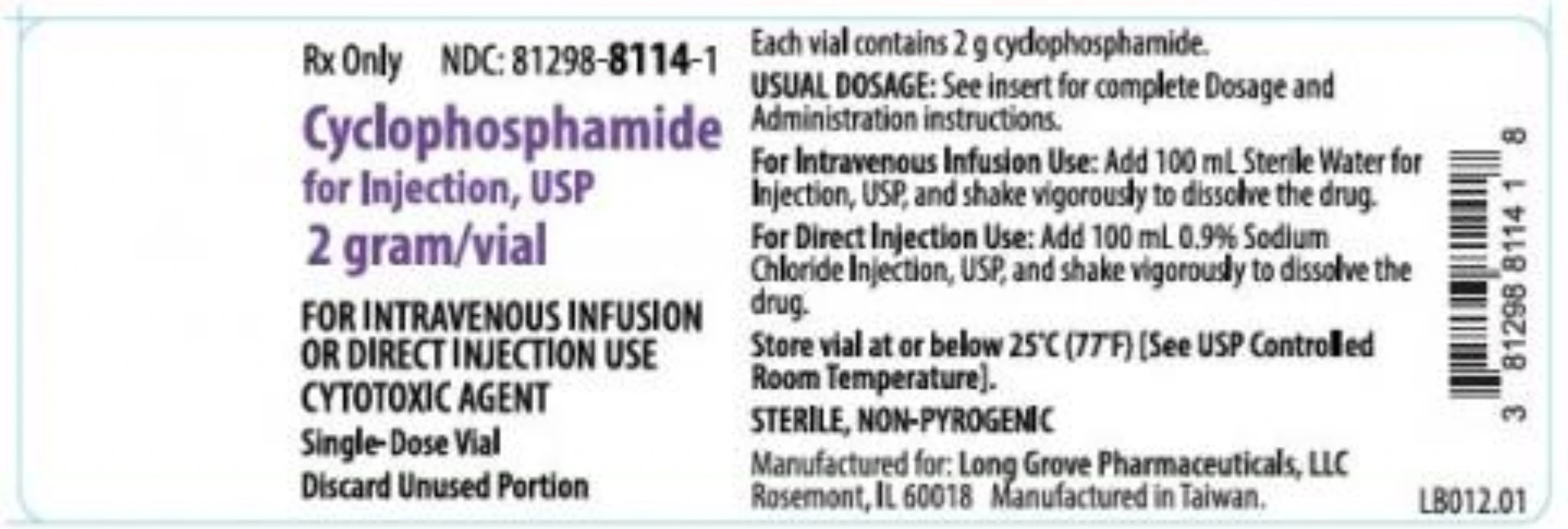 Cyclophosphamide for Injection