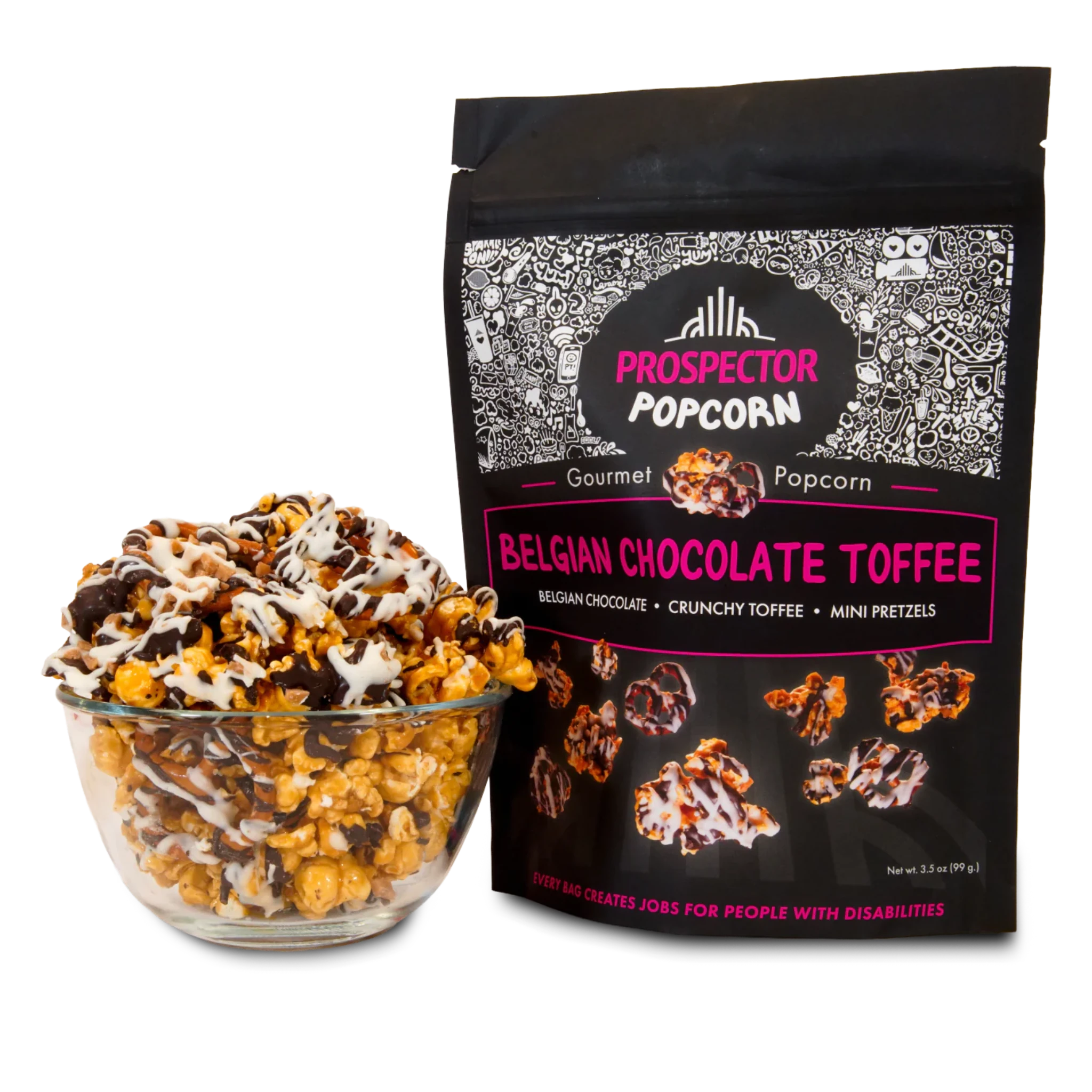 Prospector Popcorn Belgian Chocolate Toffee