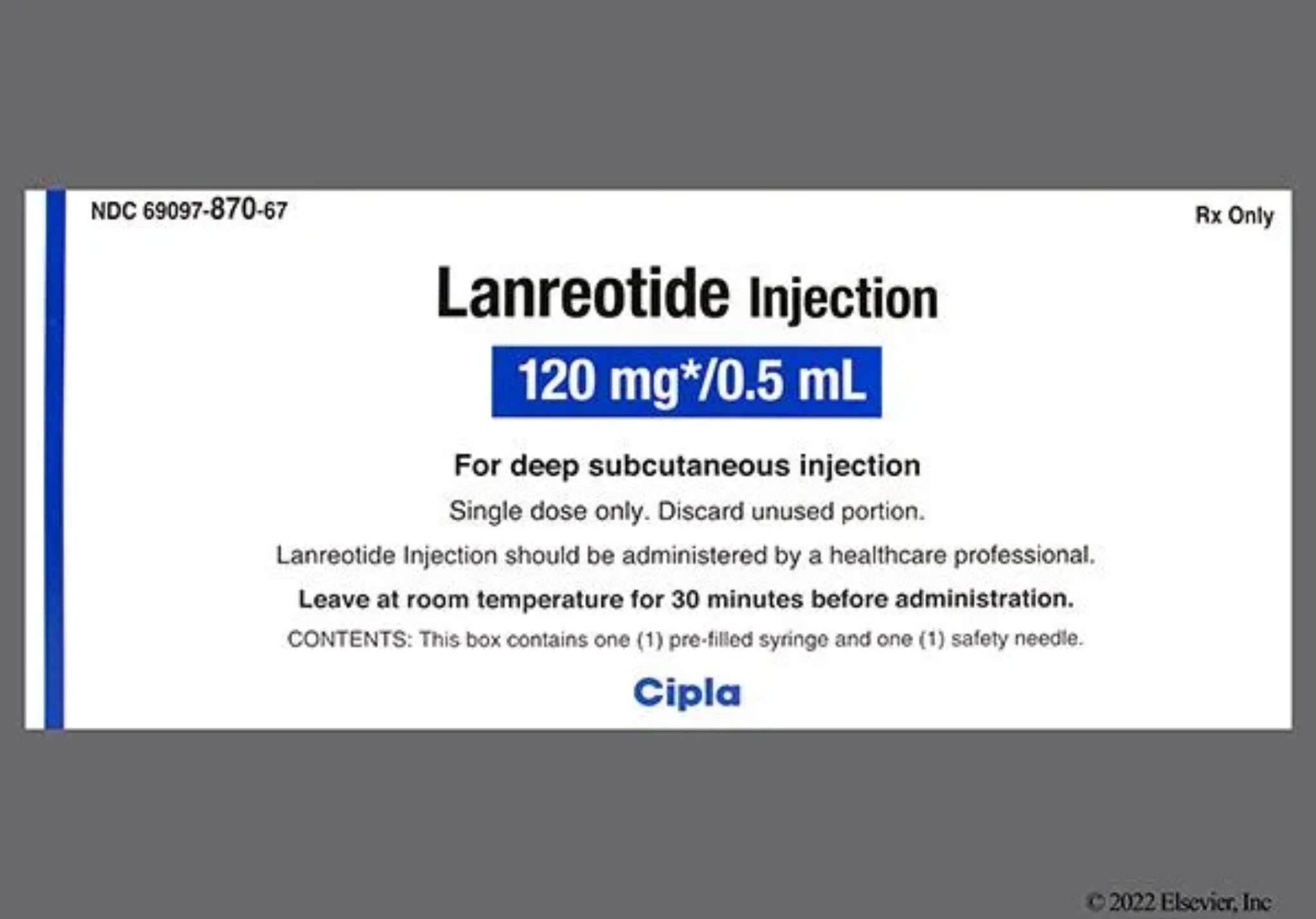 Lanreotide Injection 120 mg/0.5 mL