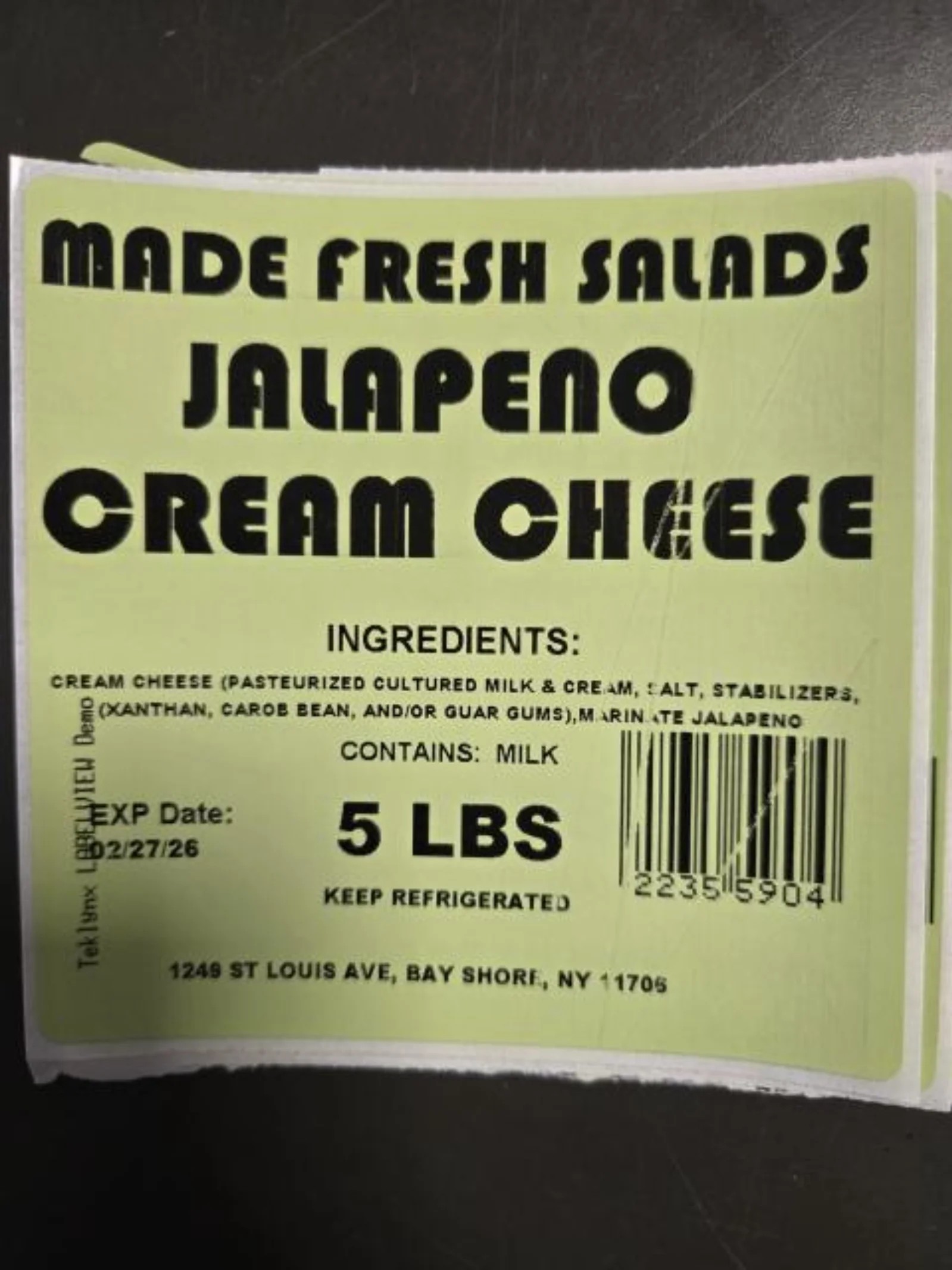 Made Fresh Salads Whipped Cream Cheese