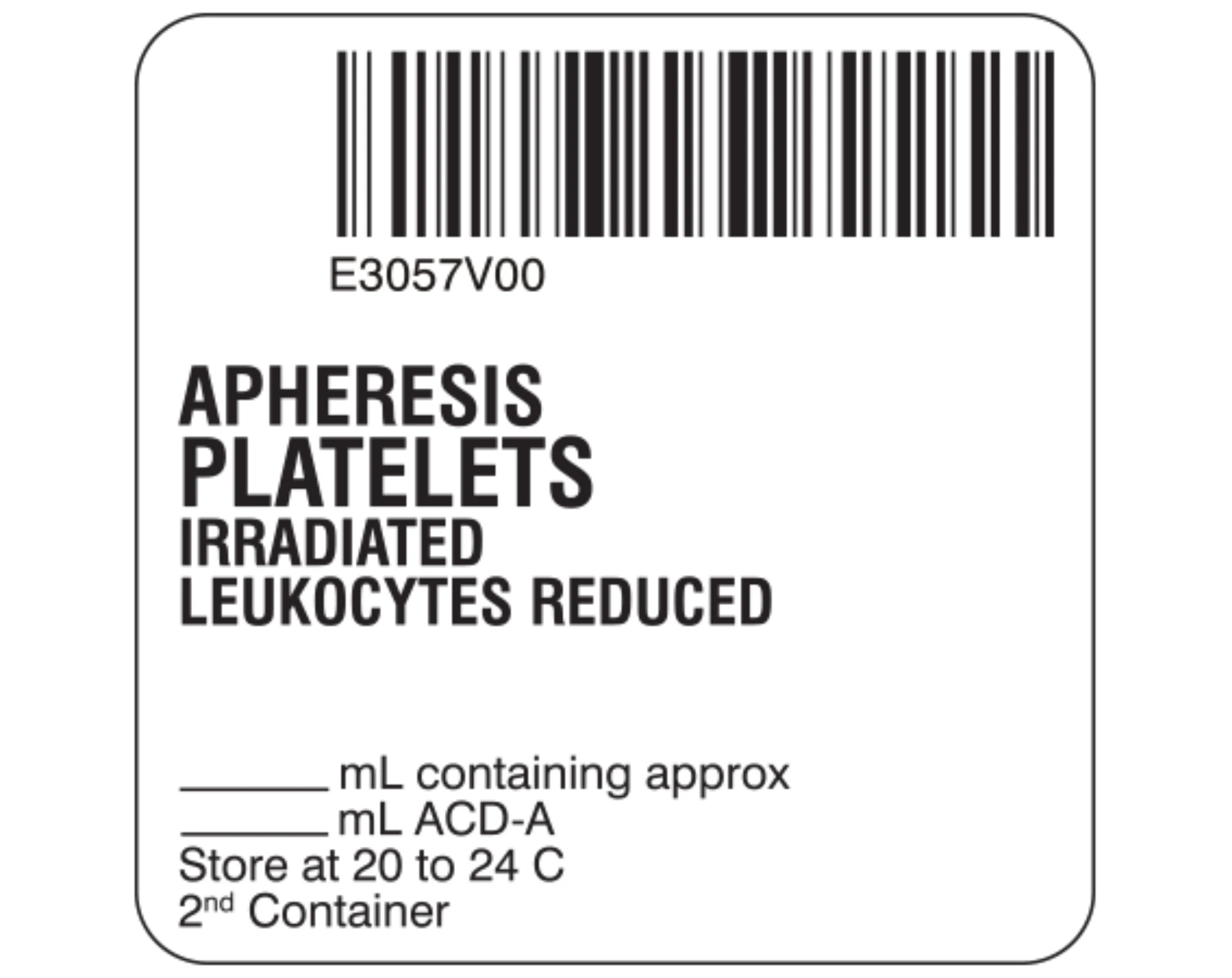 Apheresis Platelets, Leukocytes Reduced, Irradiated