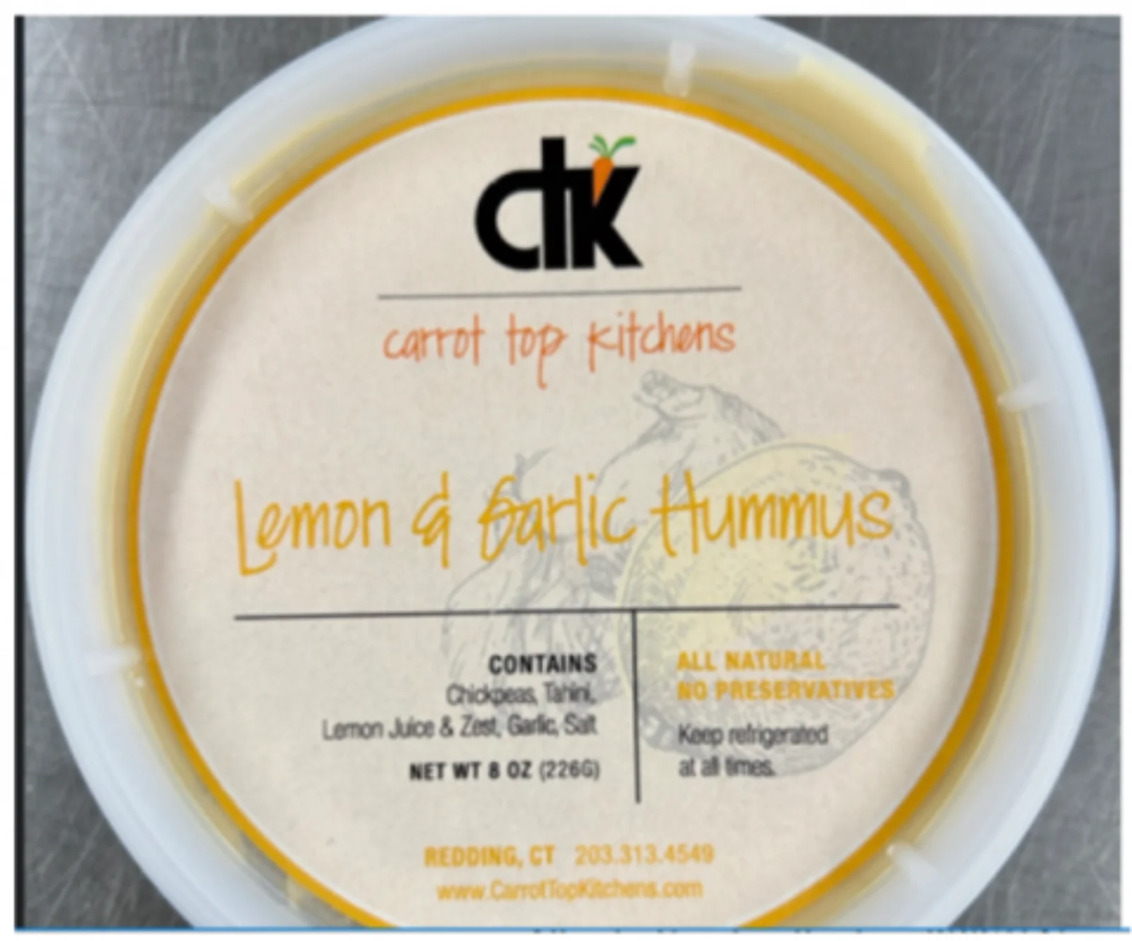 Carrot Top Kitchens Lime Ginger Hummus