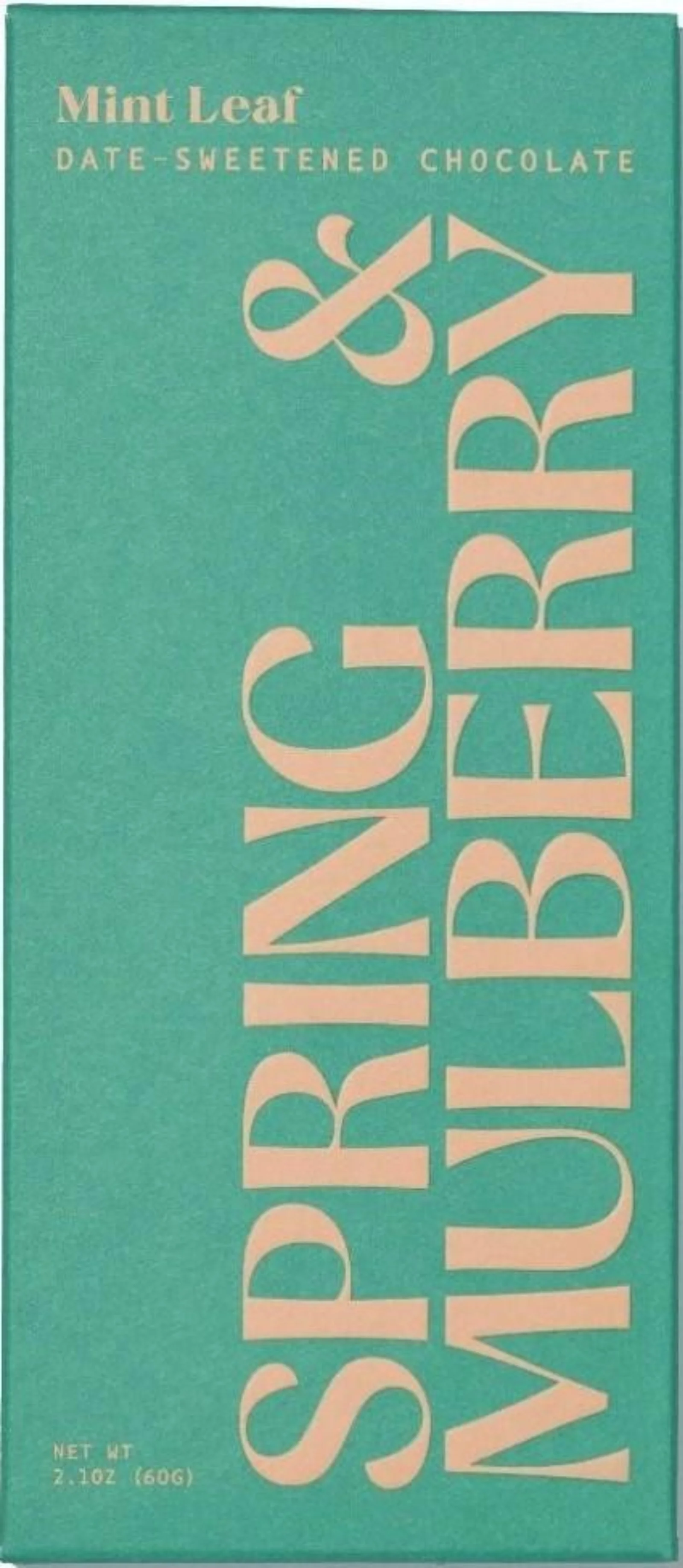 Spring & Mulberry Mint Leaf Chocolate Bar