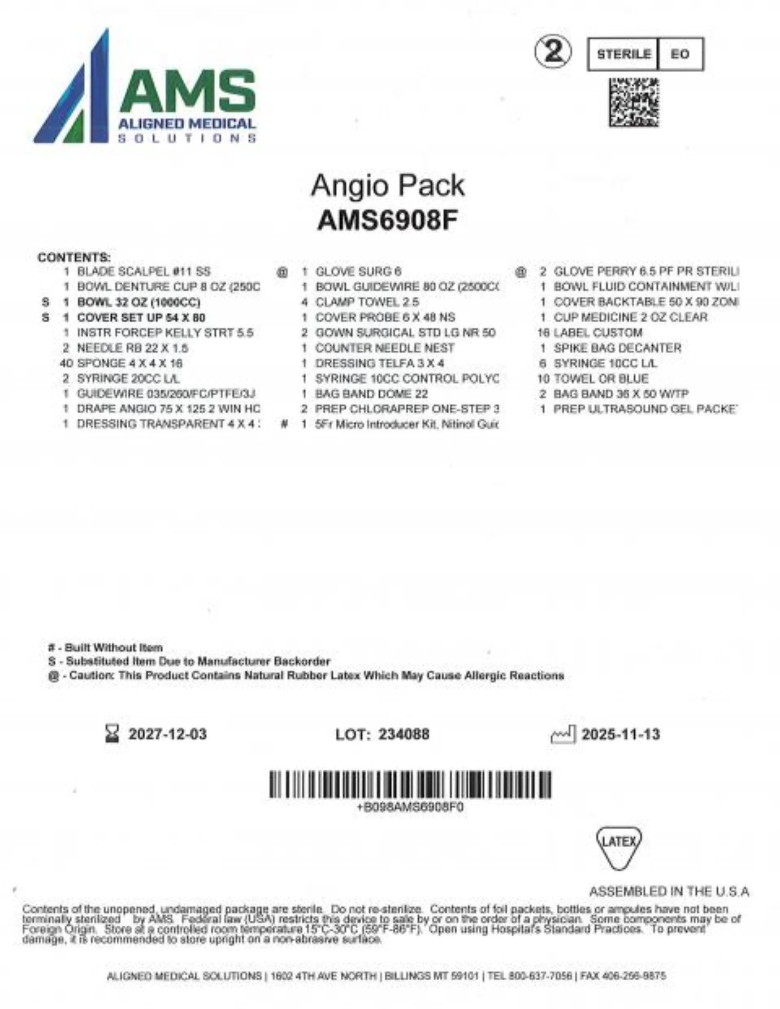 Medline Namic Angiographic Control Syringe Kits