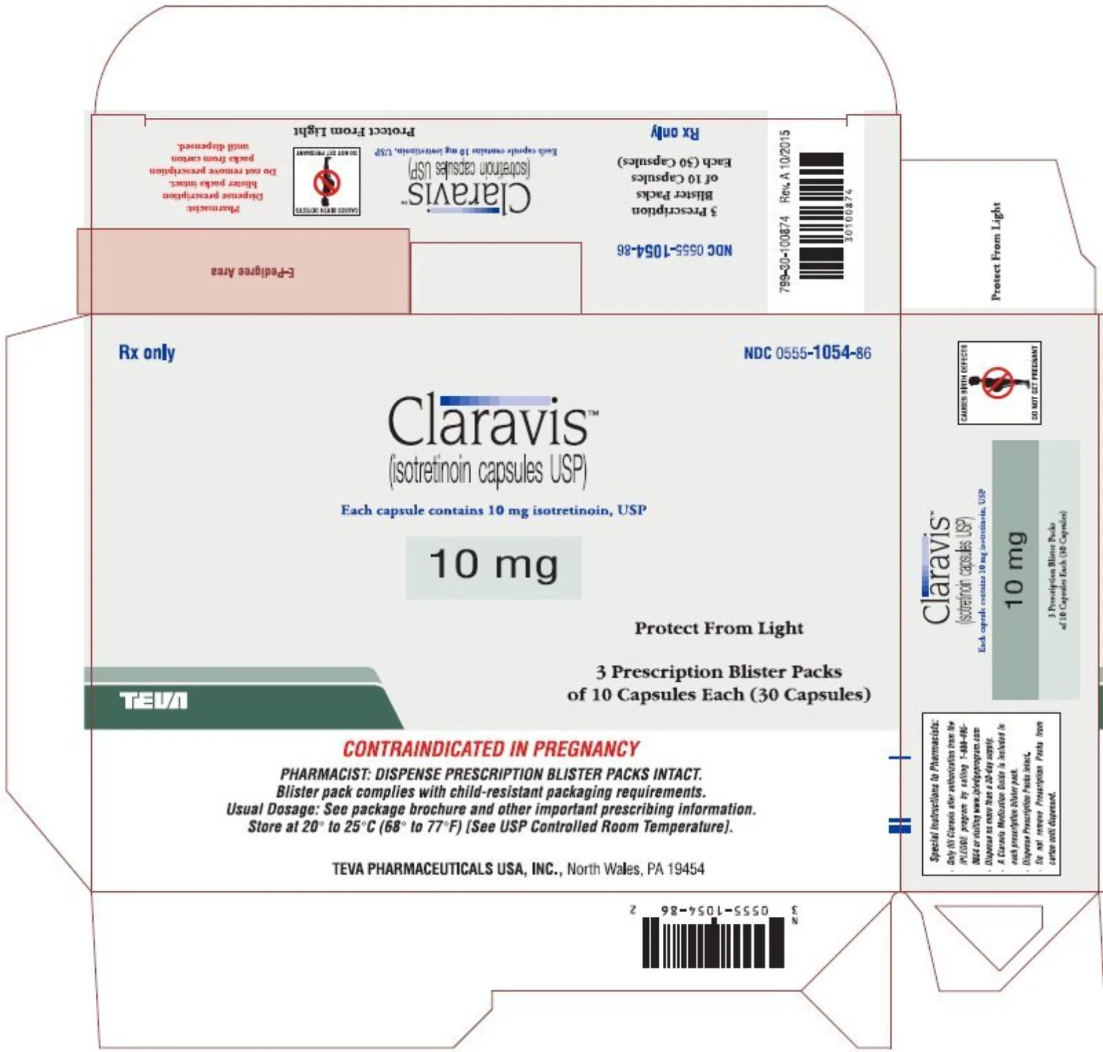 Claravis (isotretinoin capsule, USP) 10 mg