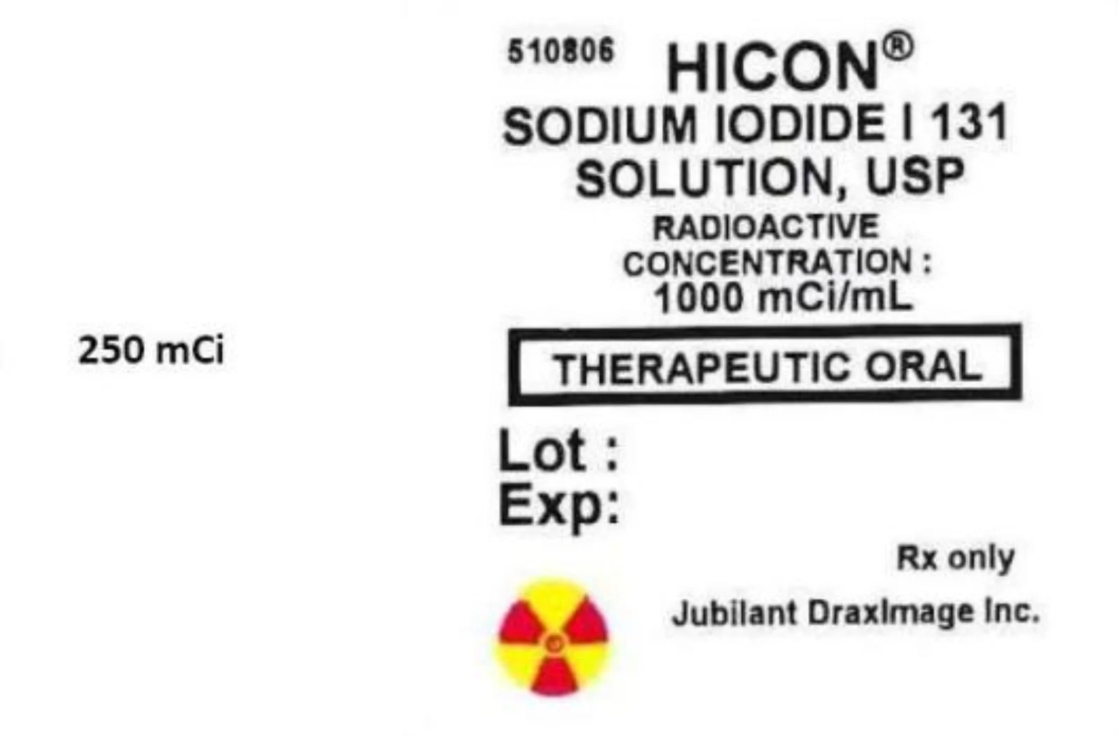 Sodium Iodide (I-131) Therapeutic Oral Solution
