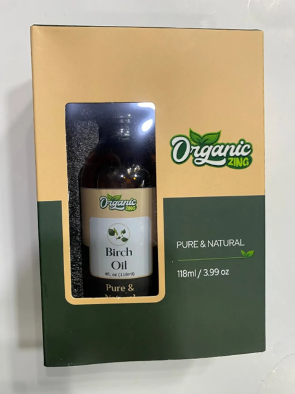 Organic Zing Birch Essential Oil Bottles