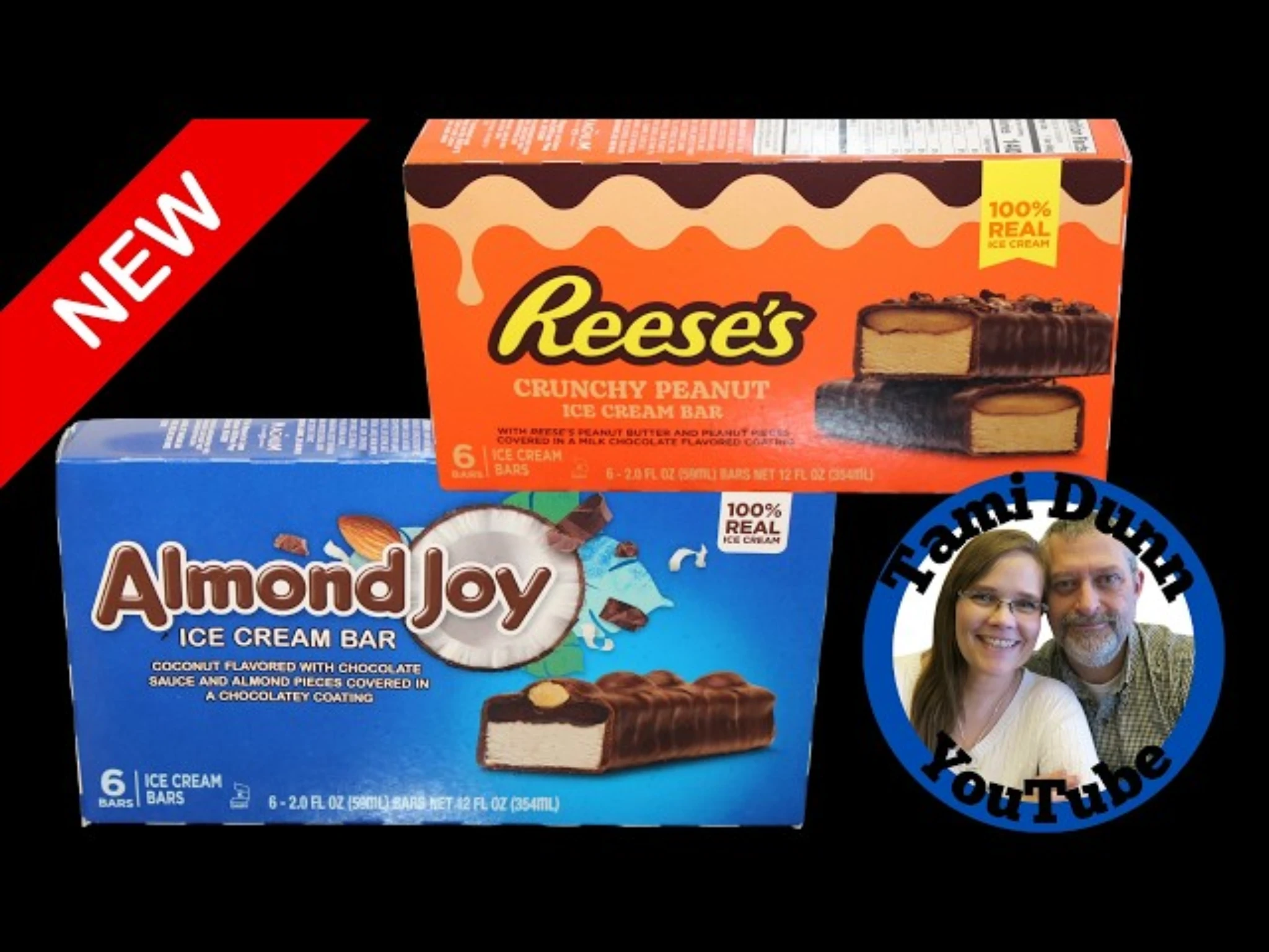 Almond Joy and Reese's Crunchy Peanut Ice Cream Bar