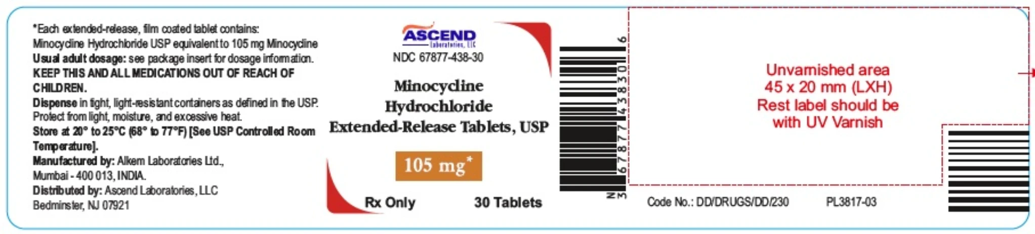 Ascend Laboratories Minocycline Hydrochloride Extended-Release Tablets