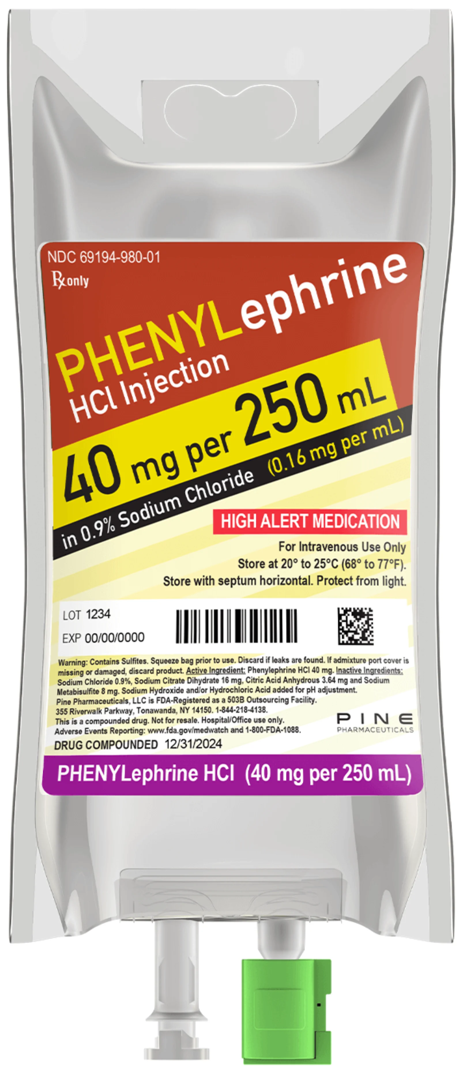 Phenylephrine Hydrochloride Injectable Solution