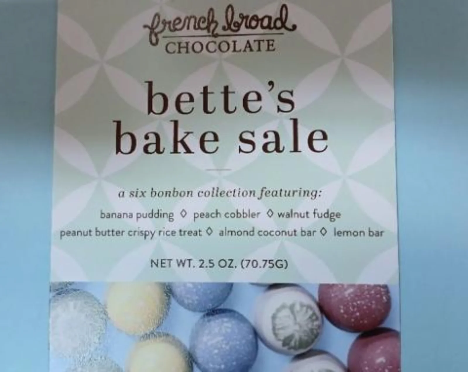 French Broad Chocolate Bette's Bake Sale Bonbons