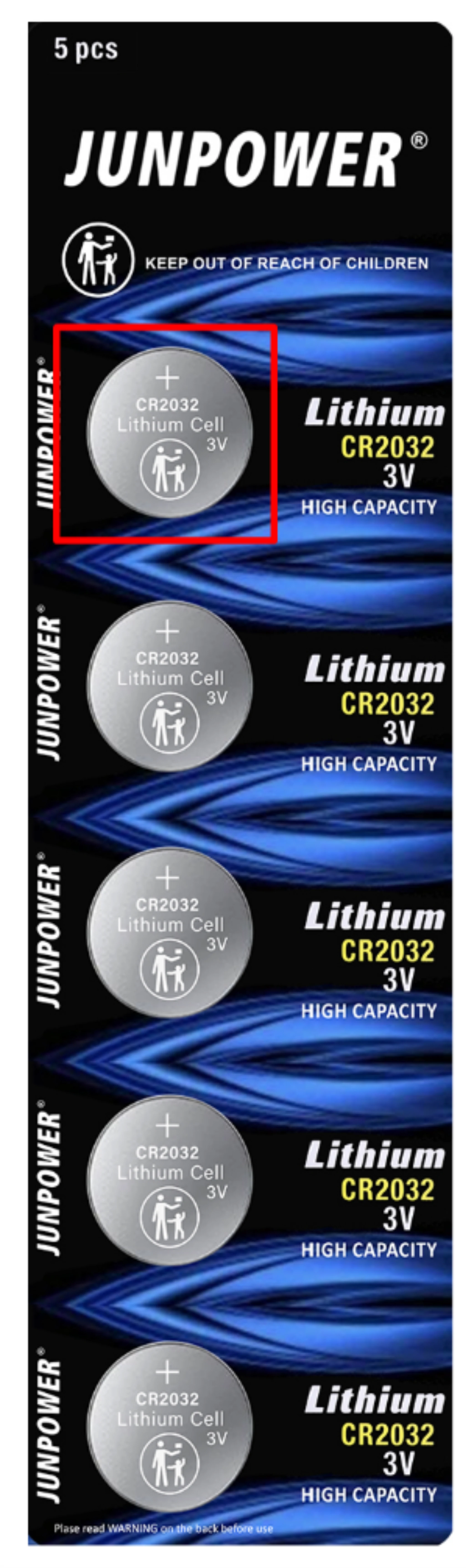 Junpower CR2032 Lithium Coin Batteries