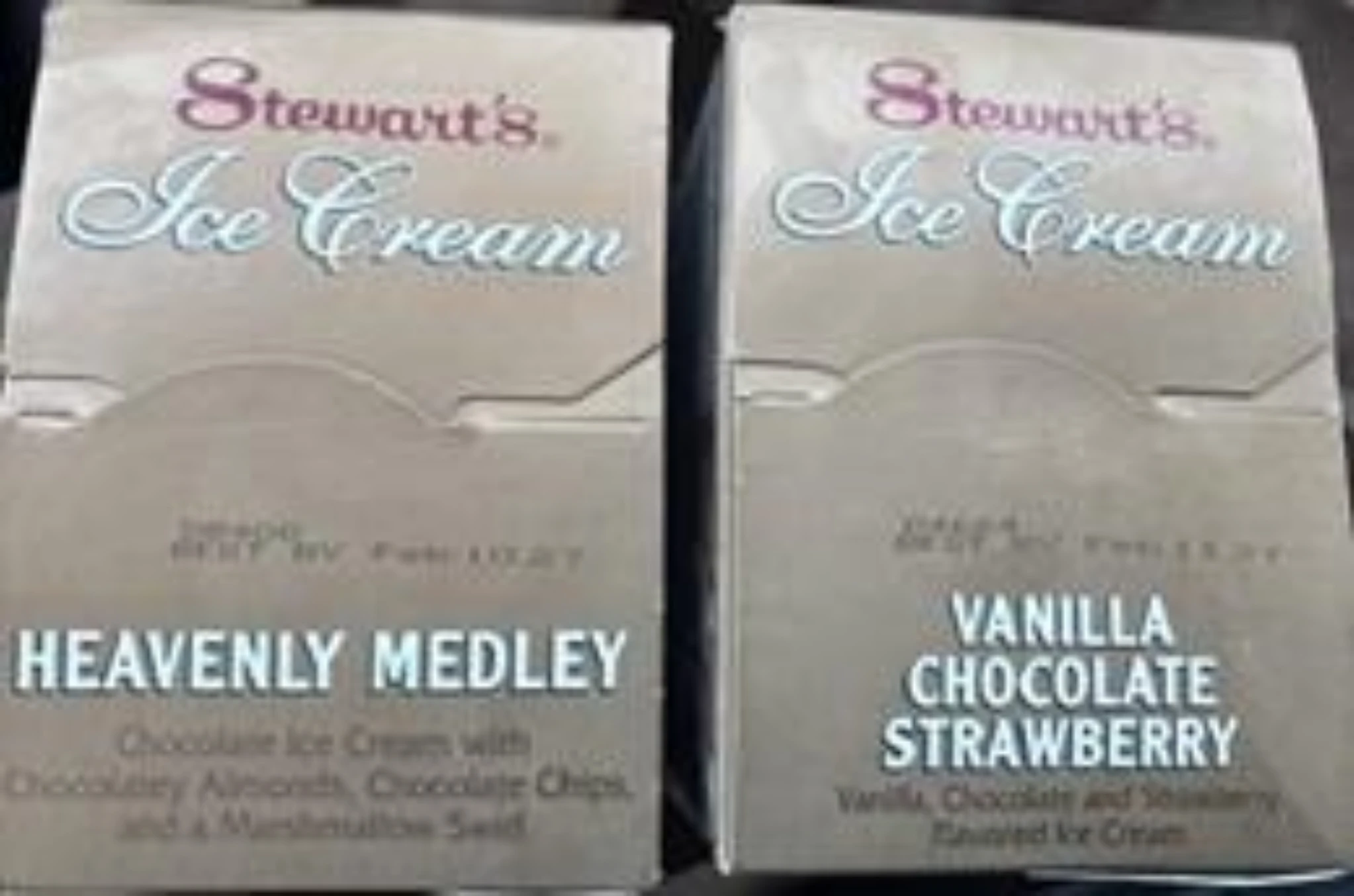 Stewart’s Shops Heavenly Medley and Vanilla-Chocolate-Strawberry