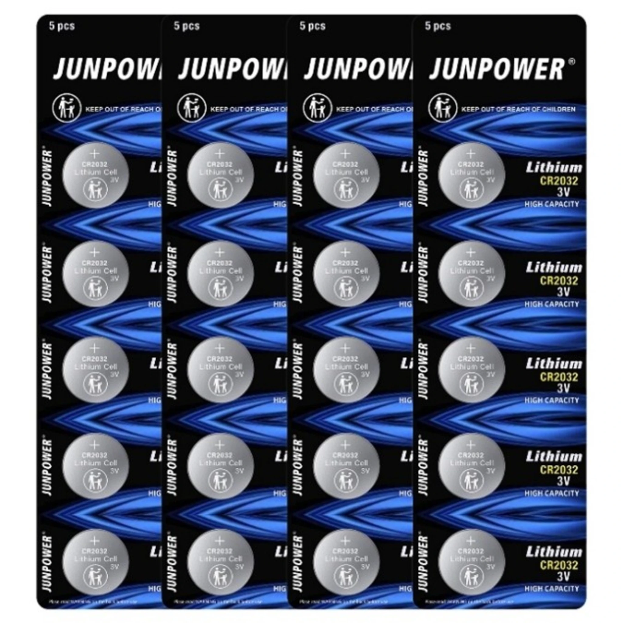 Junpower CR2032 Lithium Coin Batteries