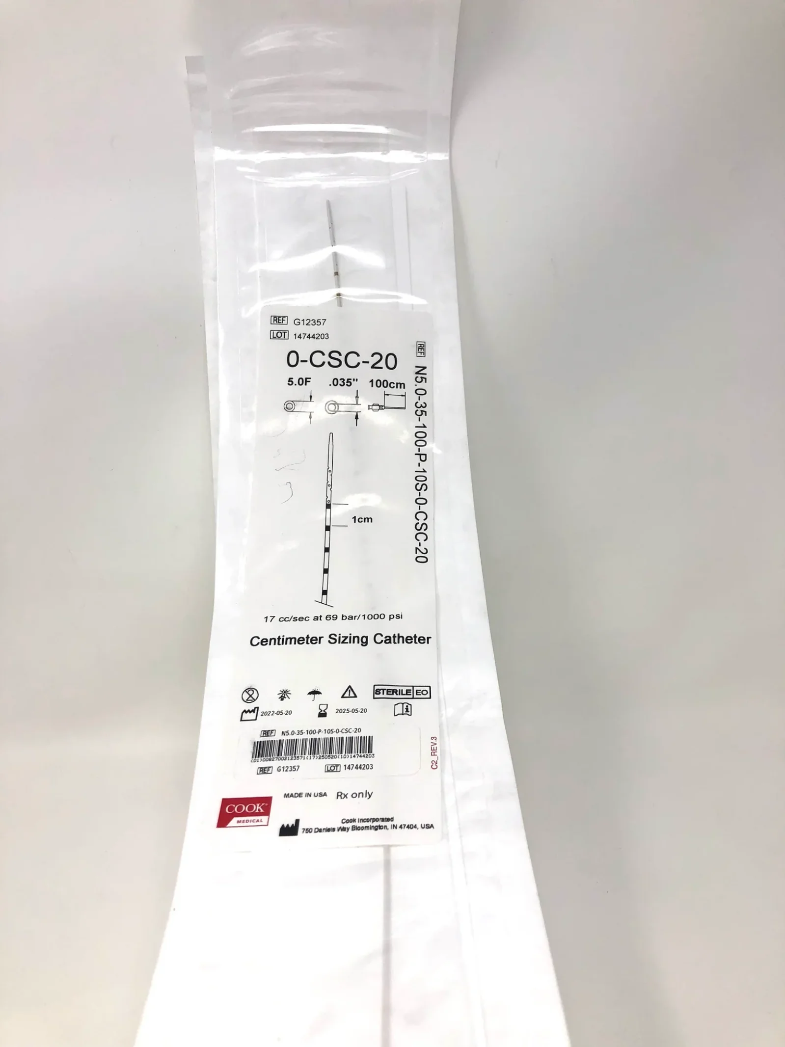 Centimeter Sizing Catheter