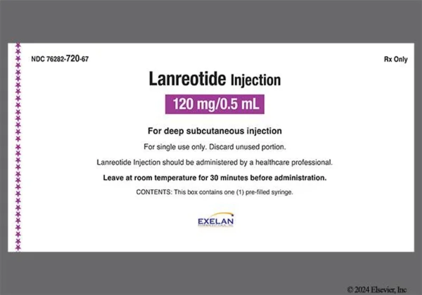 Lanreotide Injection 120 mg/0.5 mL