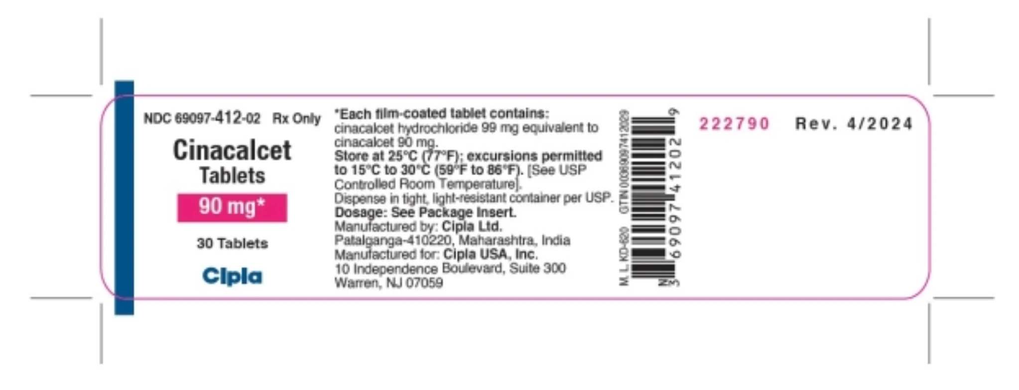 Cipla Cinacalcet Hydrochloride Tablets
