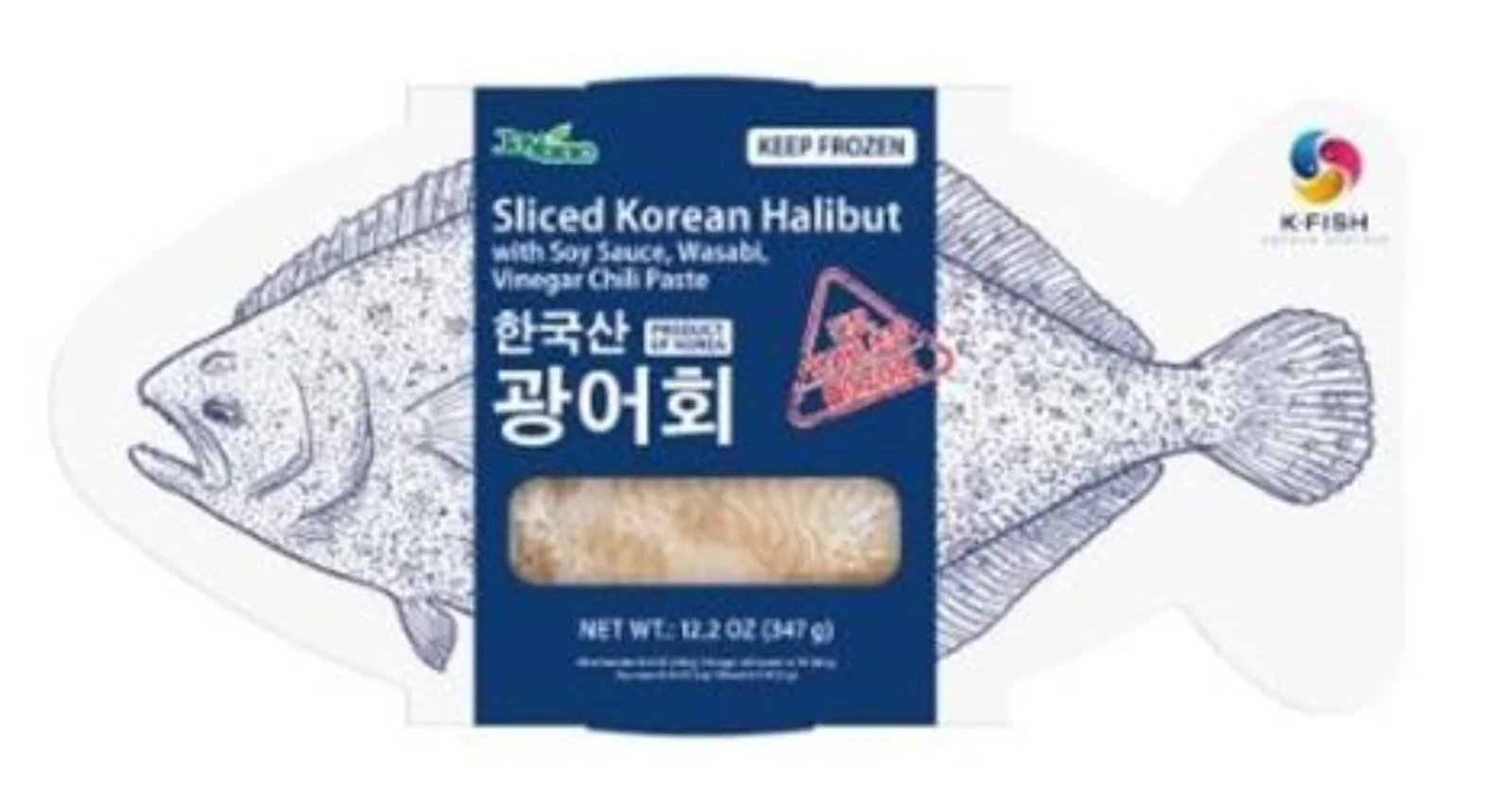 Eunha Fisheries Sliced Korean Halibut and Flounder Sashimi