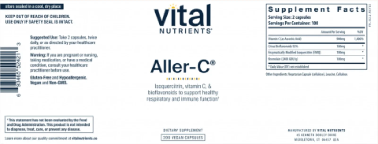 Vital Nutrients Aller-C