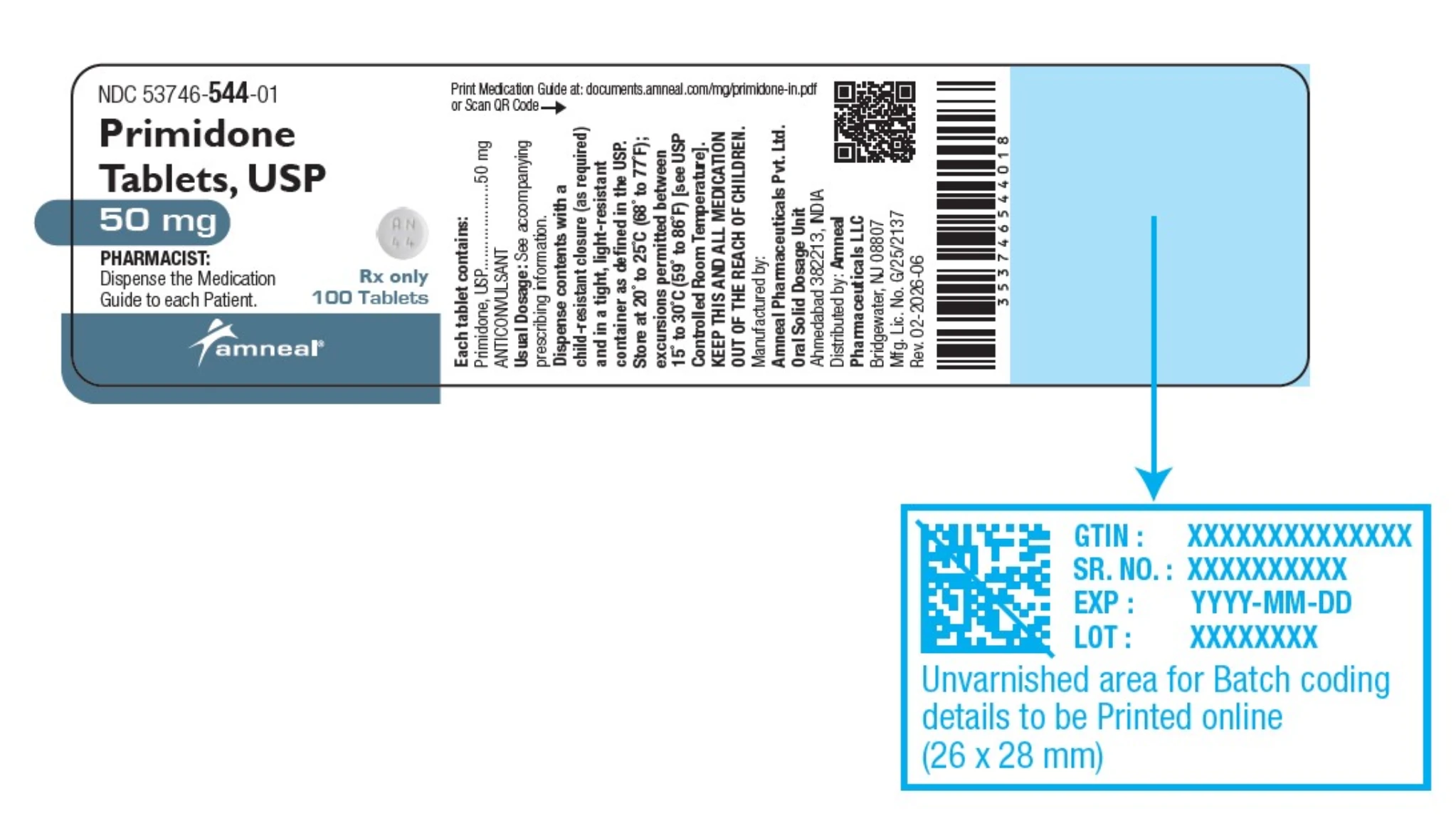 Amneal Primidone Tablets