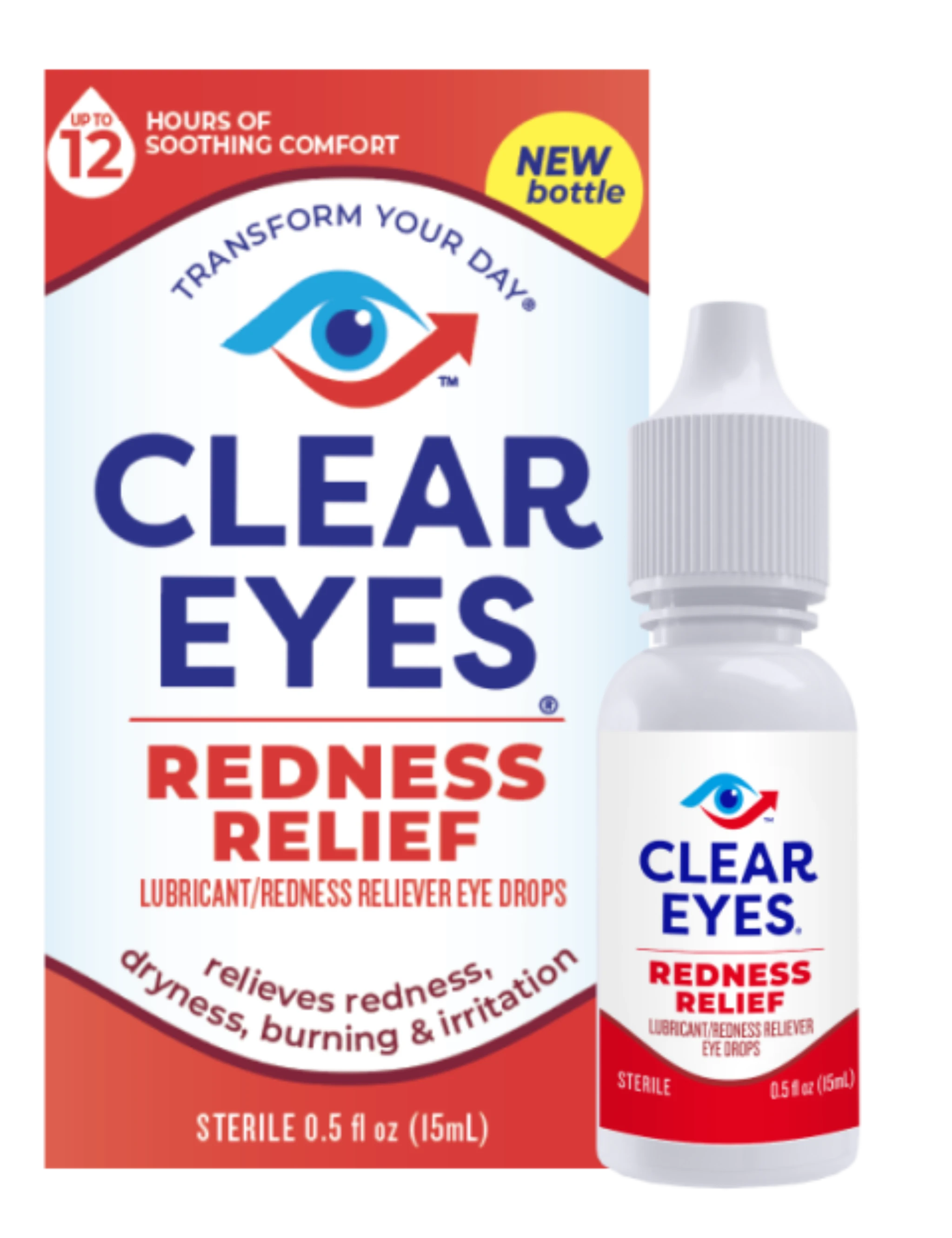 Clear Eyes Redness Relief, Lubricant/Redness Reliever Eye Drops