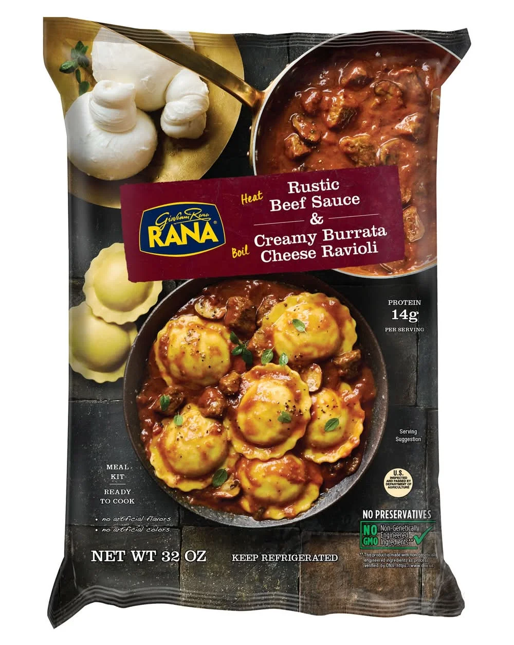 Giovanni Rana Rustic Beef Sauce & Burrata Ravioli