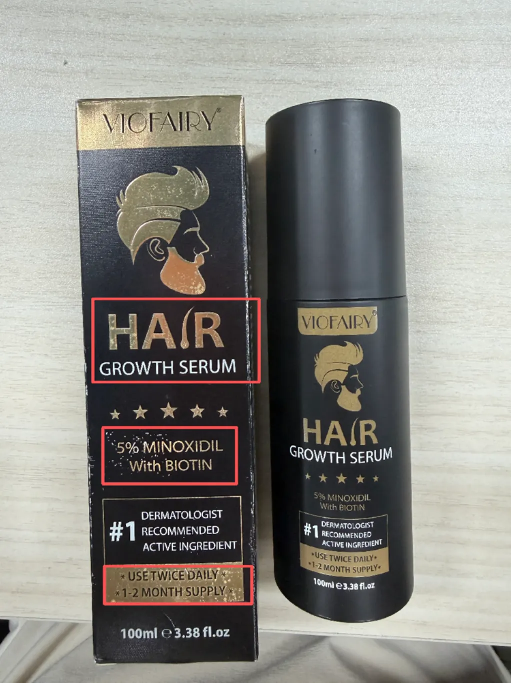 Viofairy Hair Growth Serum Bottles