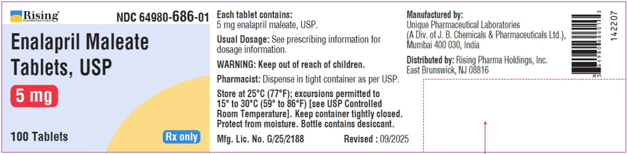 Rising Pharma Enalapril Maleate Tablets