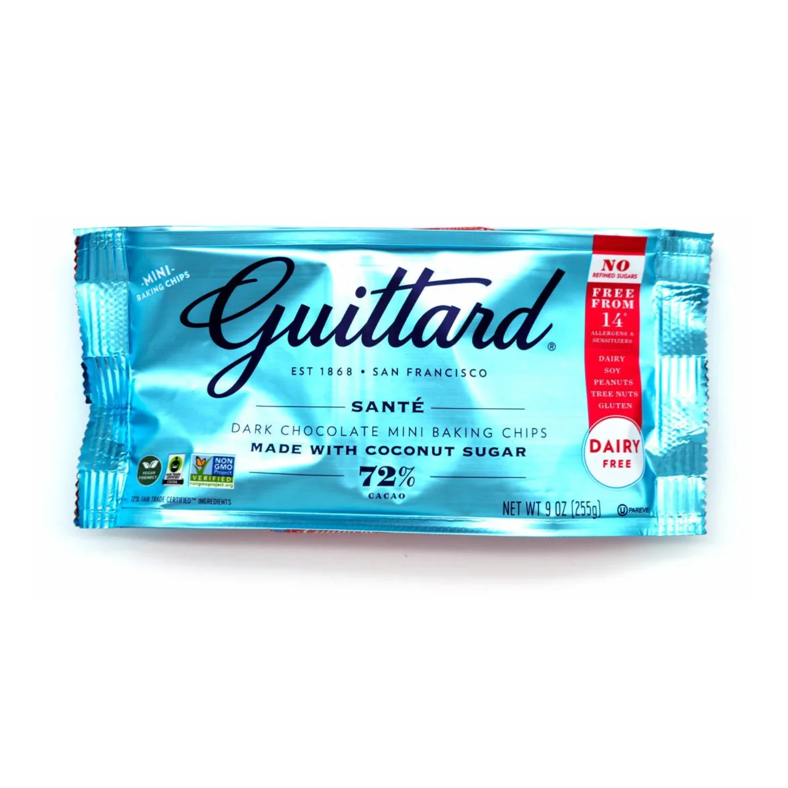 Guittard 72% Cacao Chocolate with Date Sugar Wafers