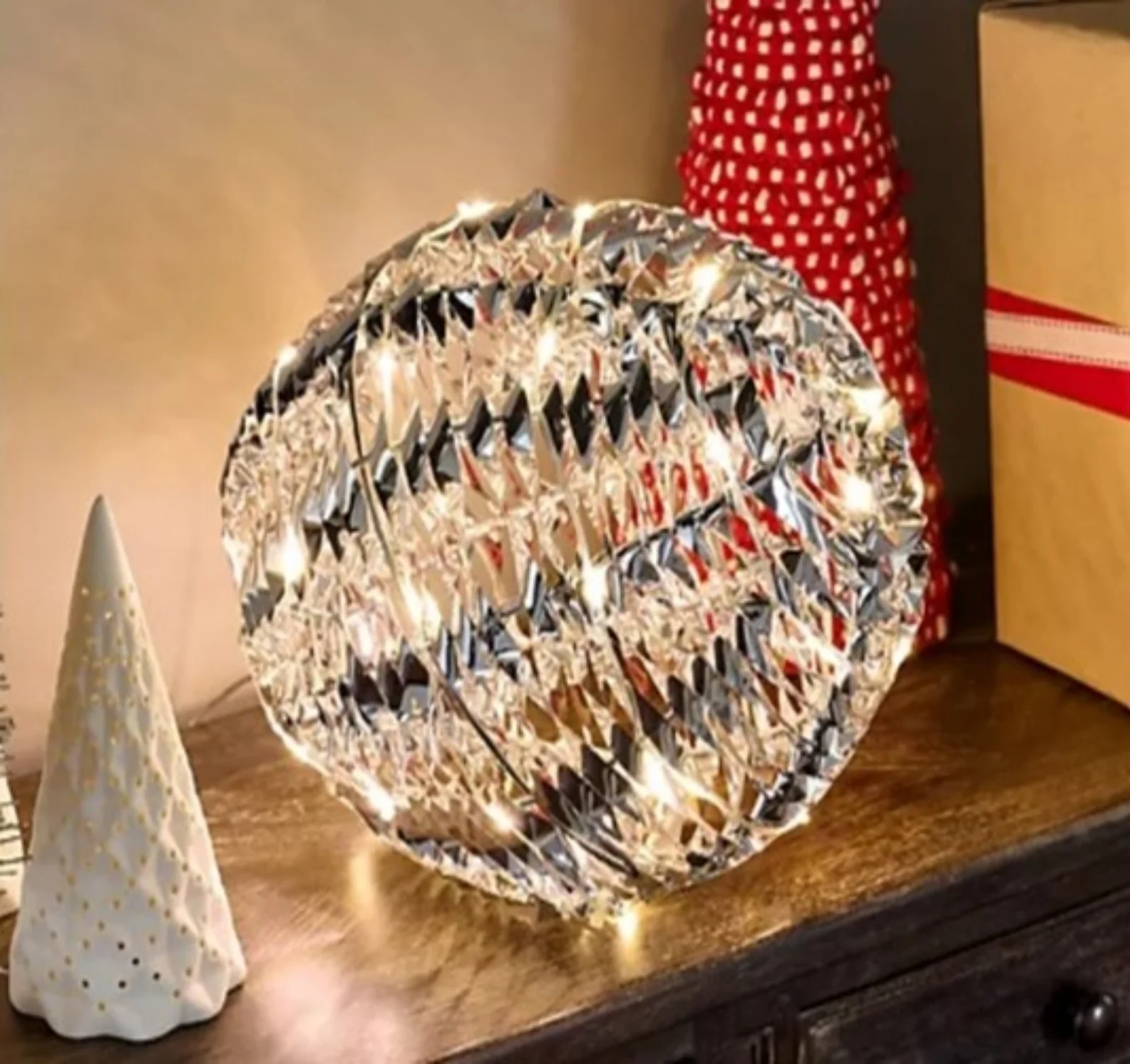 Bethlehem Lights 10-inch Illuminated Ribbon Spheres