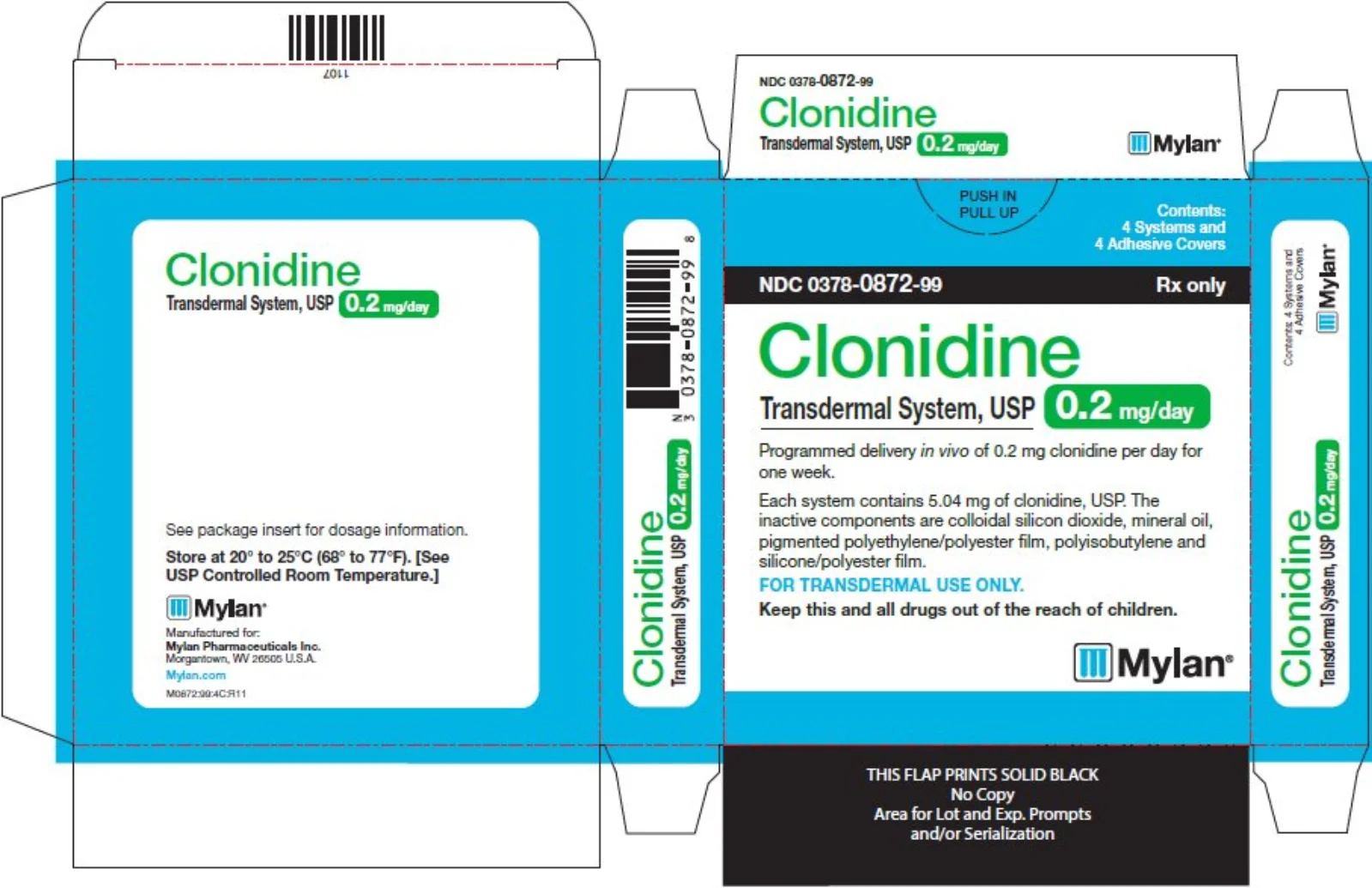 Clonidine Transdermal System 0.2 mg/day