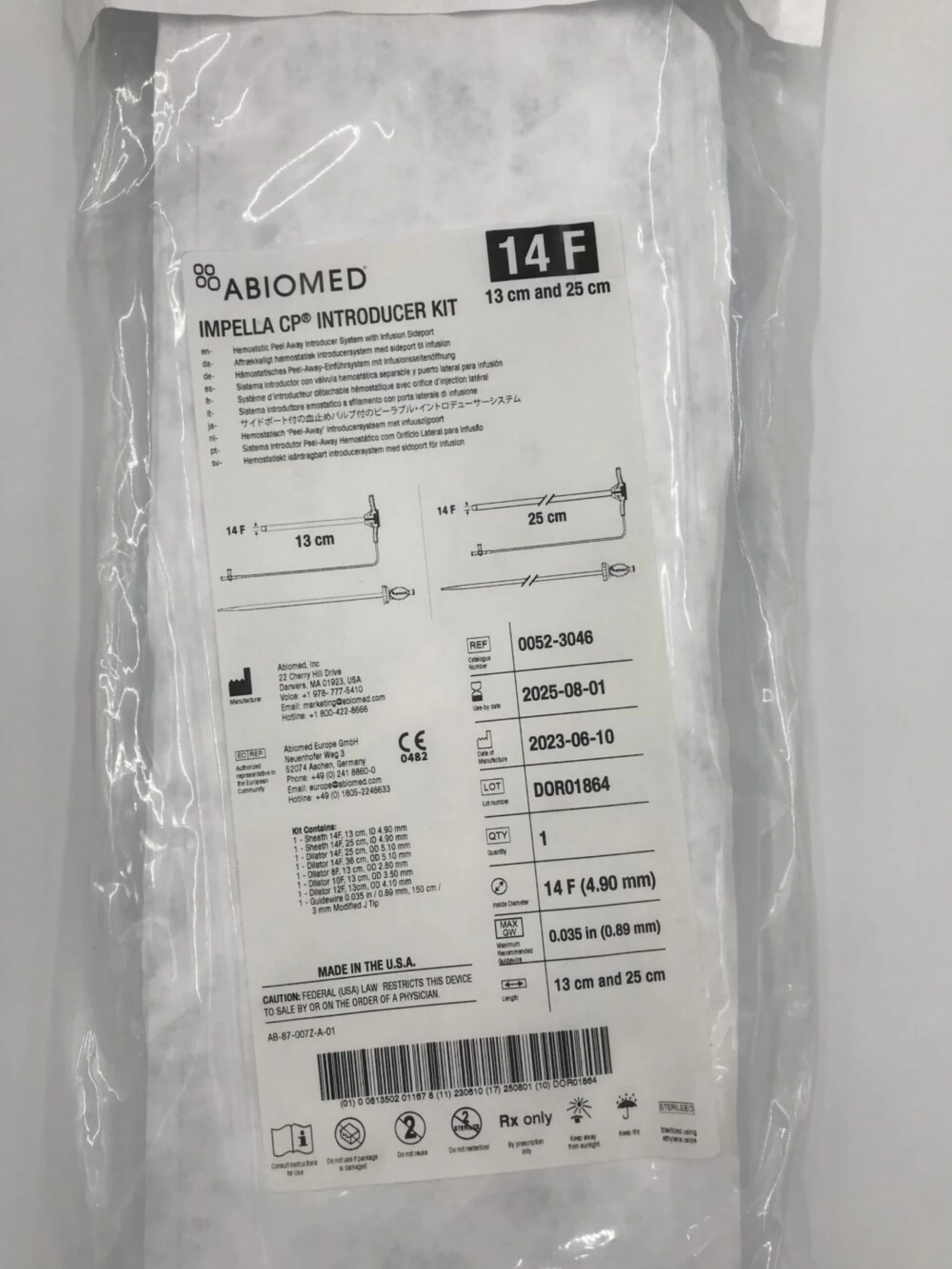 Oscor Abiomed Impella Introducer Kits