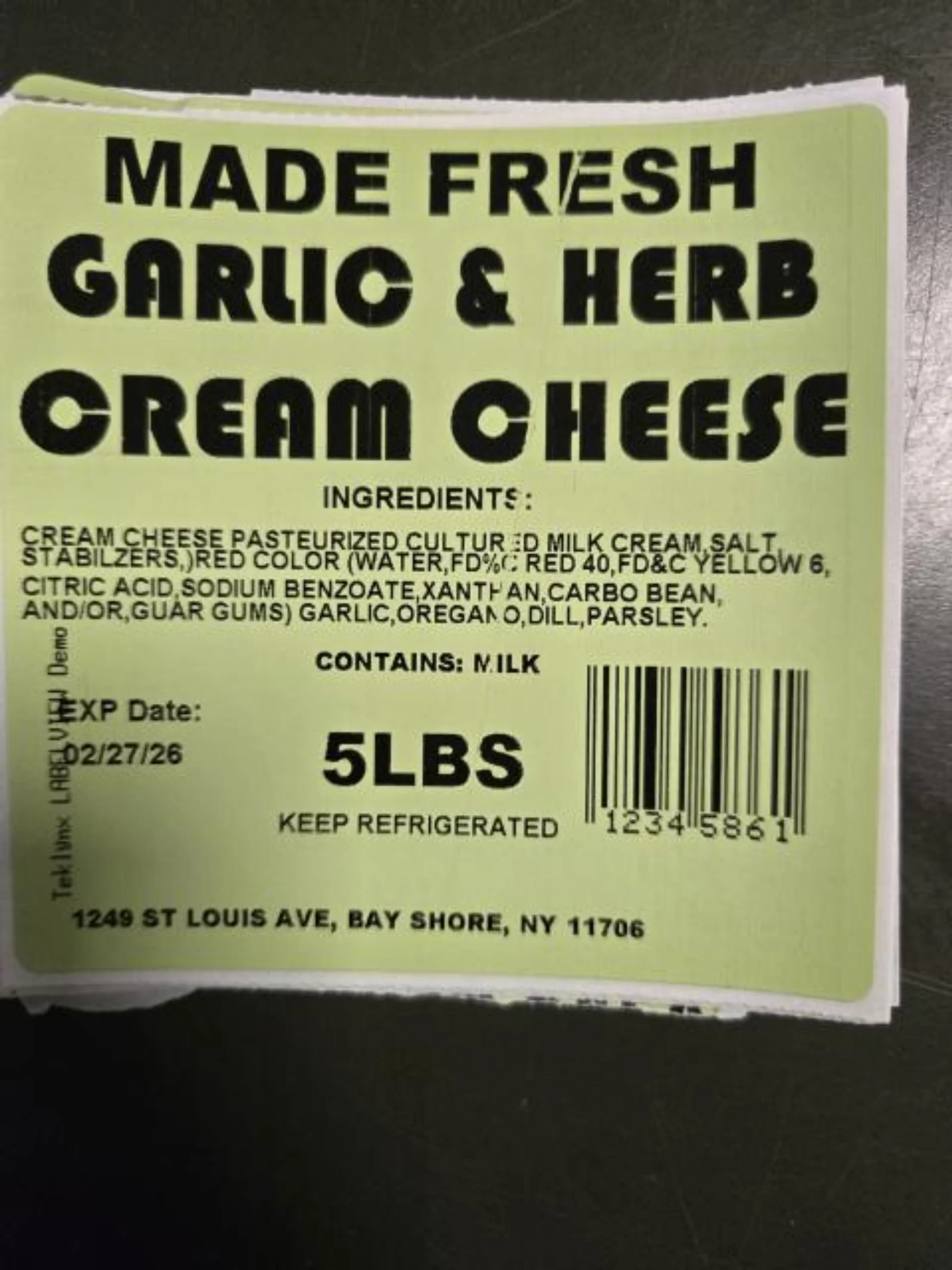 Made Fresh Salads Whipped Cream Cheese