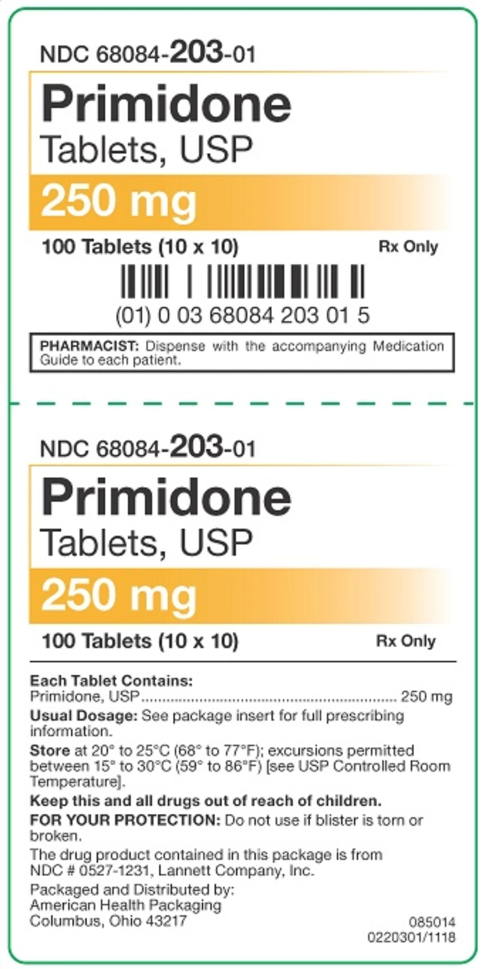 Primidone Tablets 250 mg