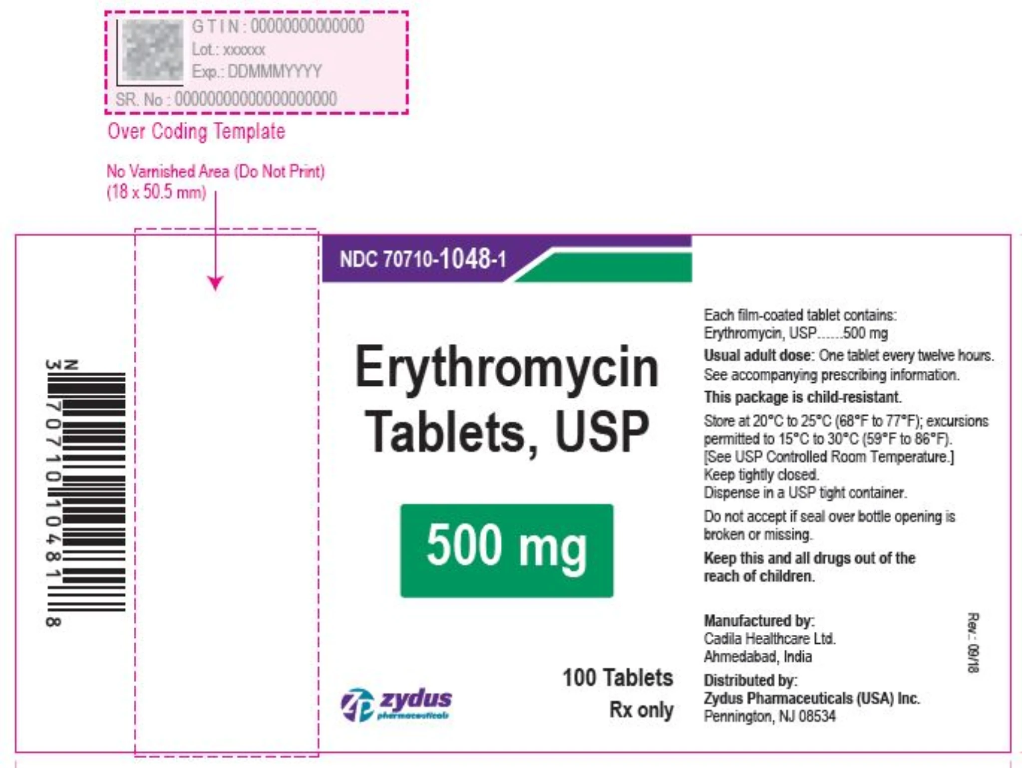 Zydus Erythromycin Tablets