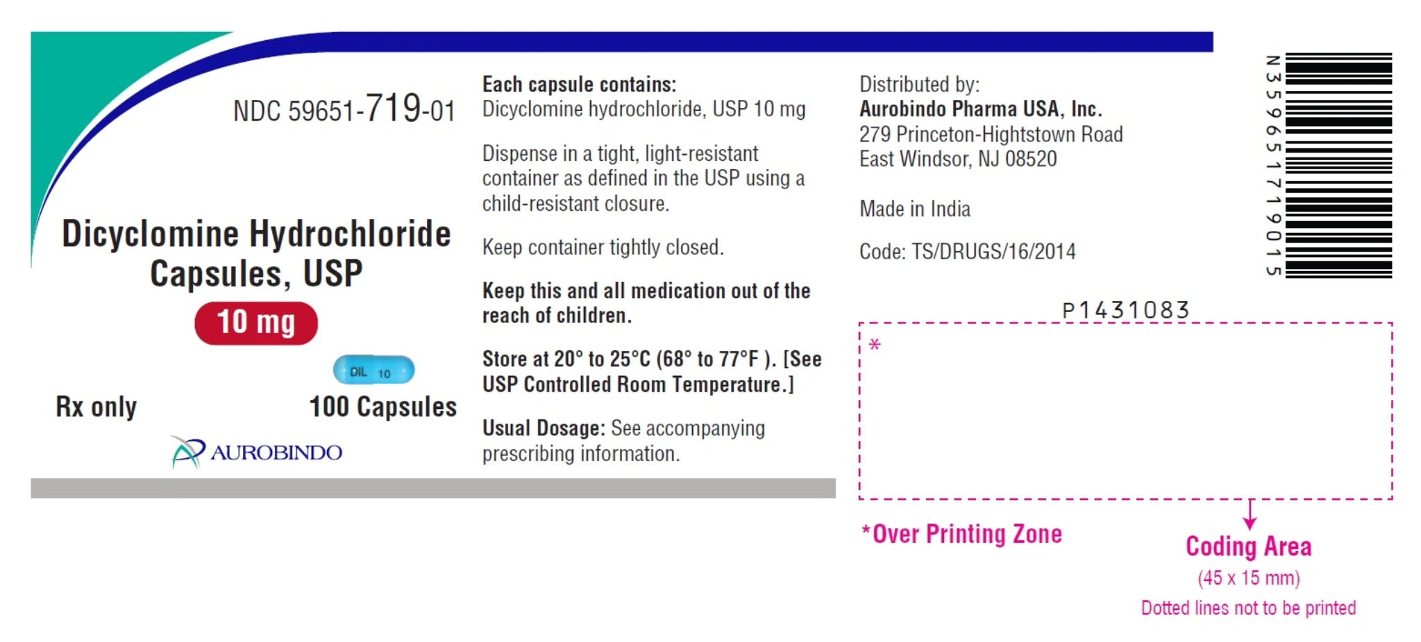 Aurobindo Pharma Dicyclomine Hydrochloride Capsules