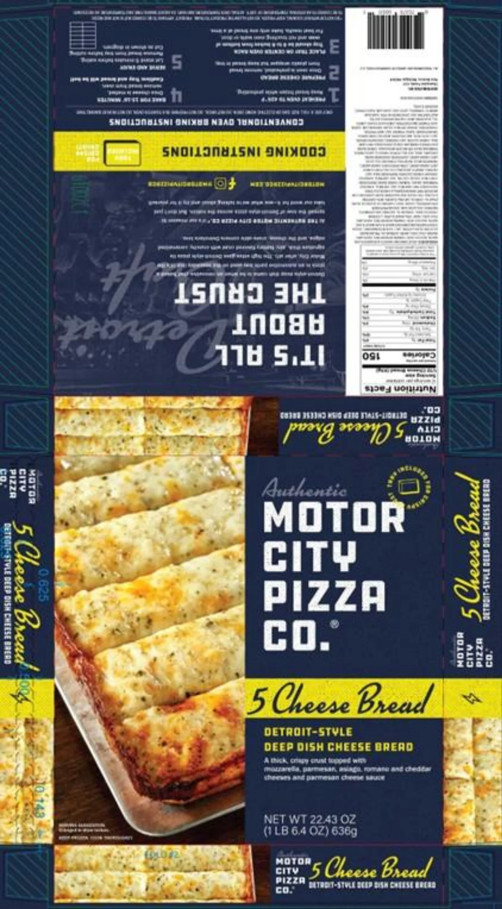 Motor City Pizza Co. 5 Cheese Bread