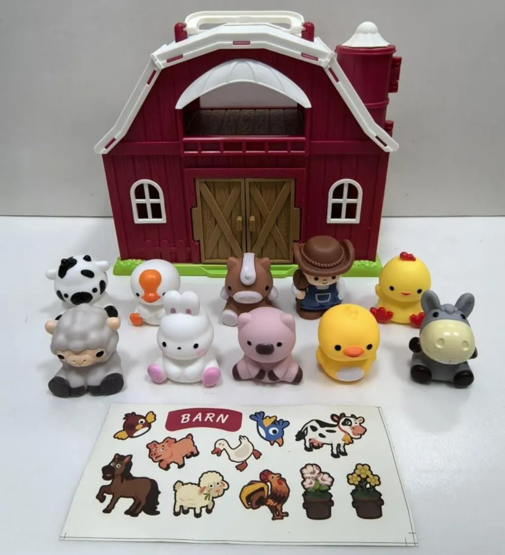 KMUYSL Big Red Barn Farm Animal Playsets