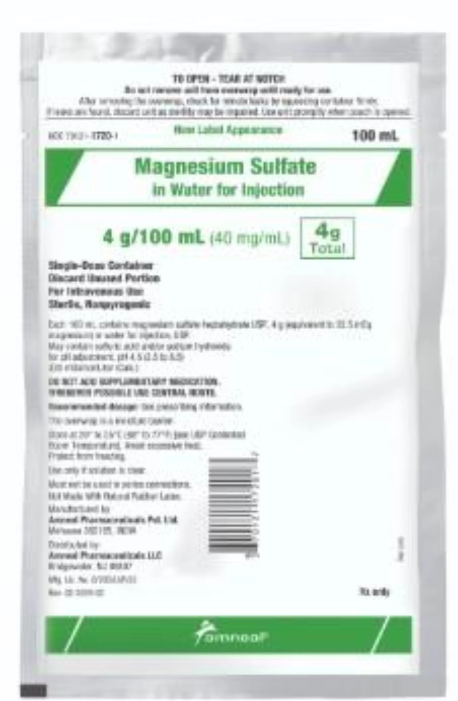 Amneal Magnesium Sulfate in Water for Injection