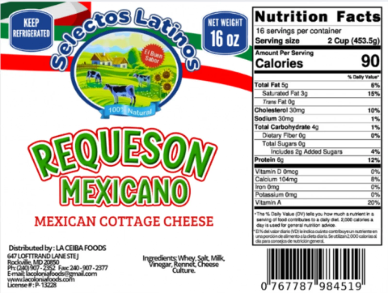 Soft Ricotta Cheese and Mexican Cottage Cheese