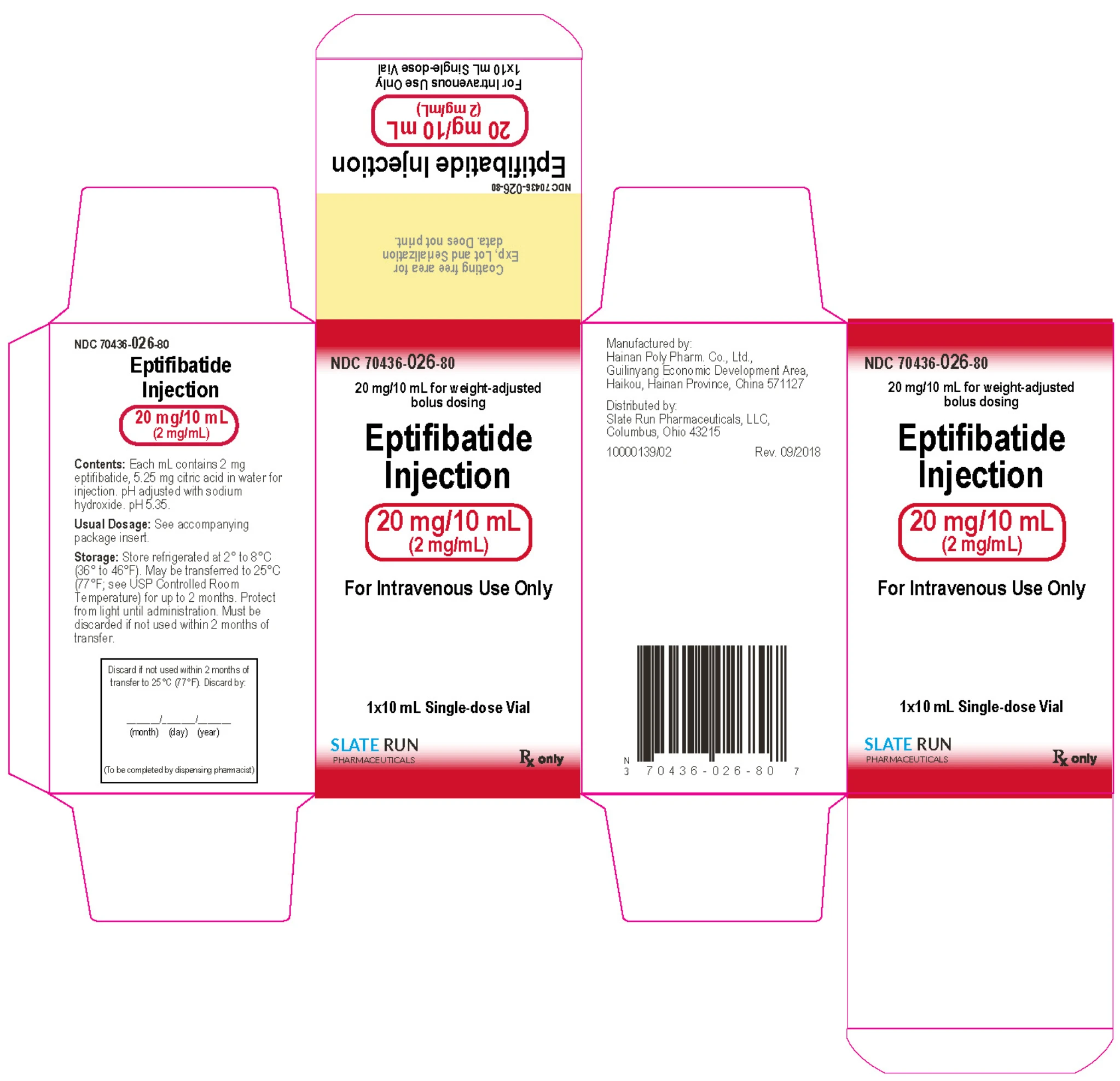 Slate Run Eptifibatide Injection