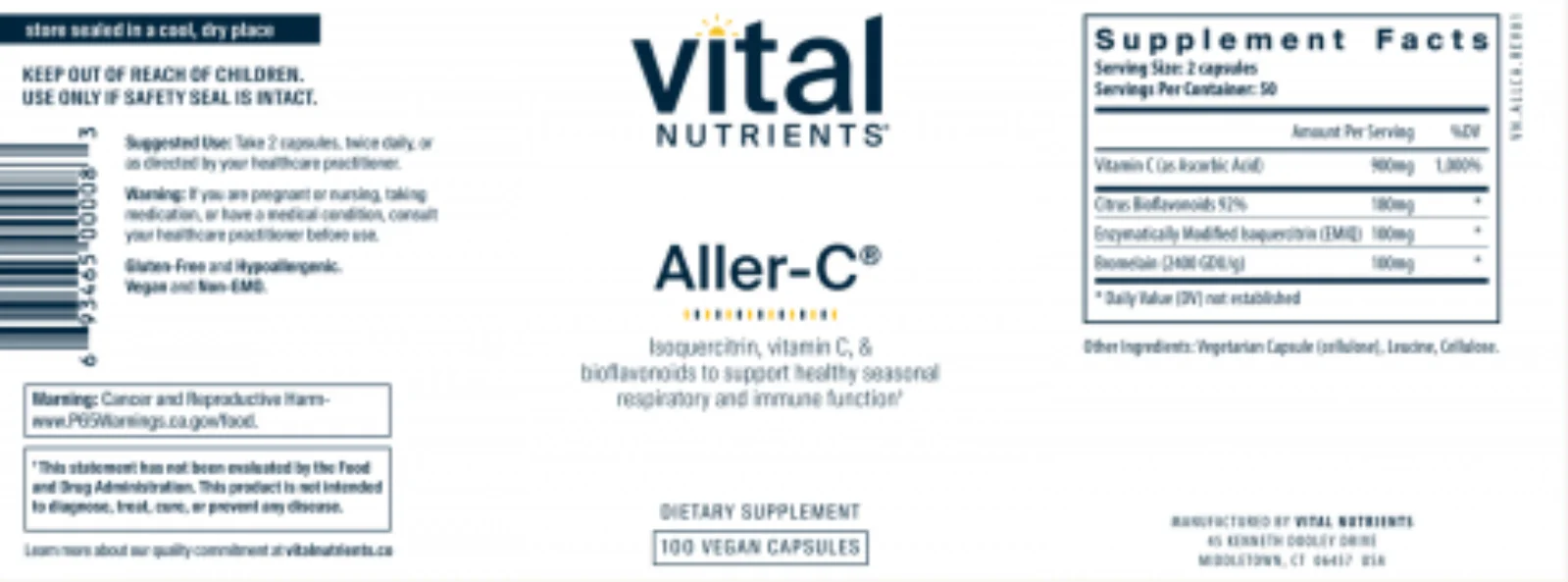 Vital Nutrients Aller-C