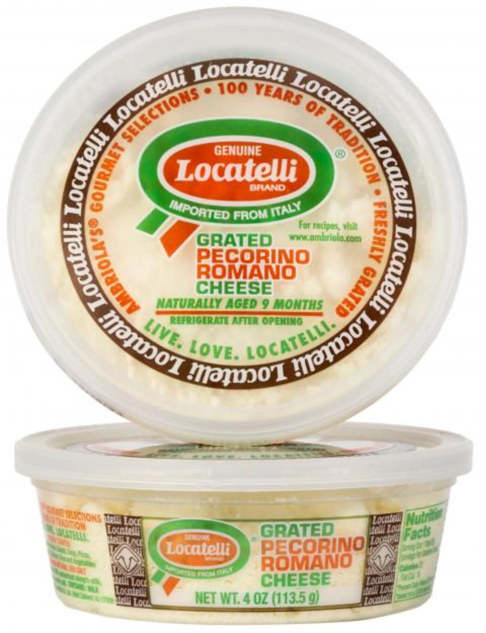 Ambriola, Locatelli, and Boar’s Head Grated Cheese